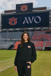 auburn university black womans crewneck and sweatpants