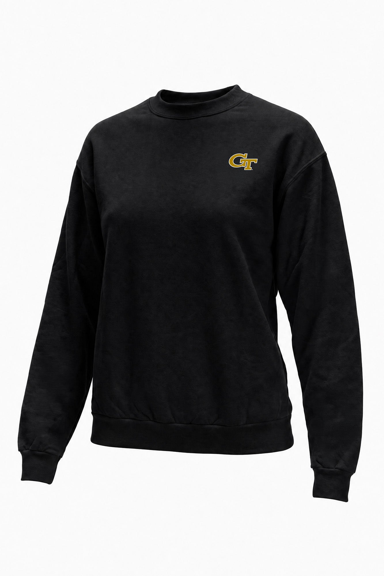 Georgia Tech Logo Softest Fleece Crewneck Womens Sweatshirt