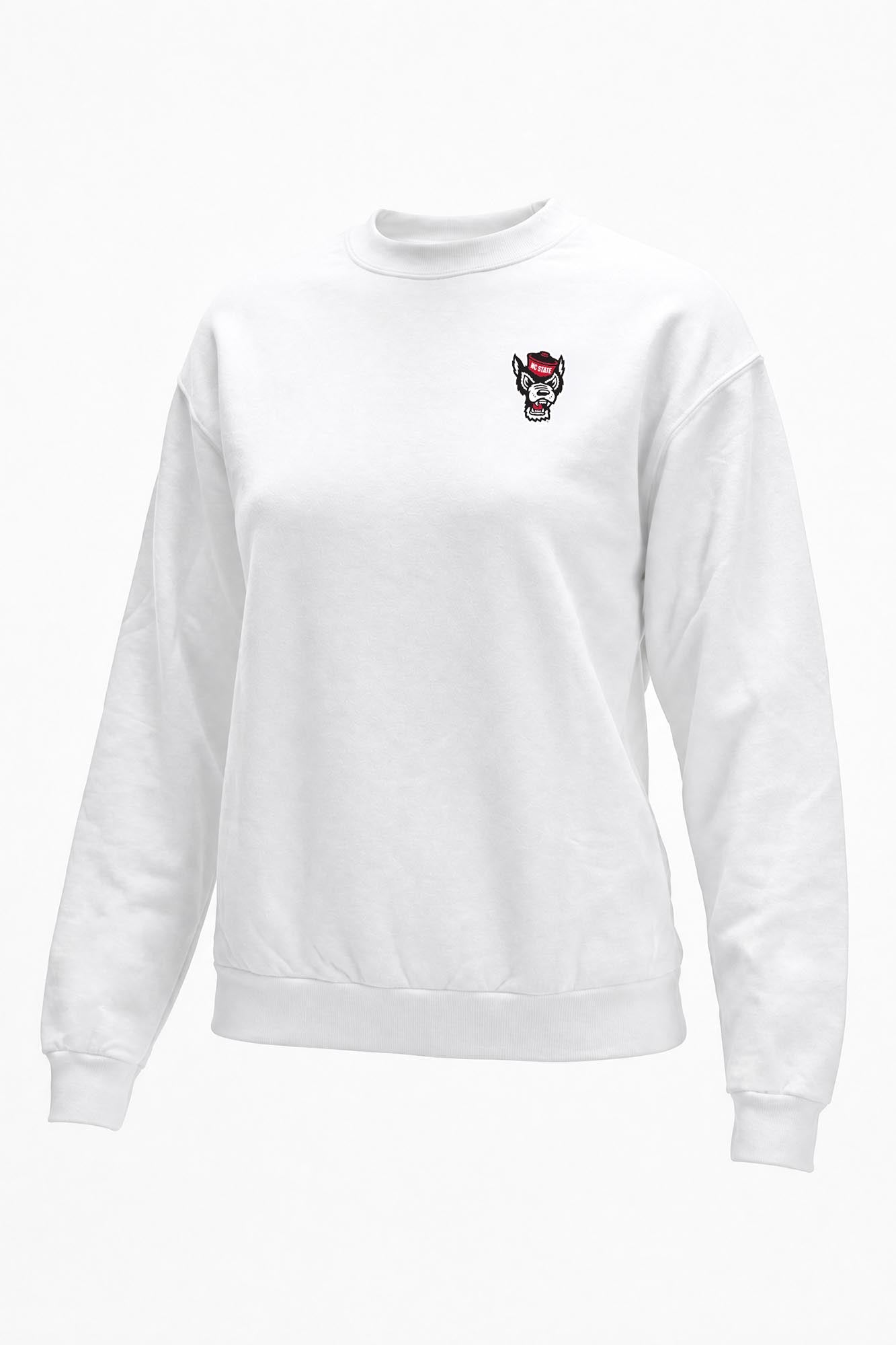 NC State Logo Softest Fleece Crewneck Womens Sweatshirt