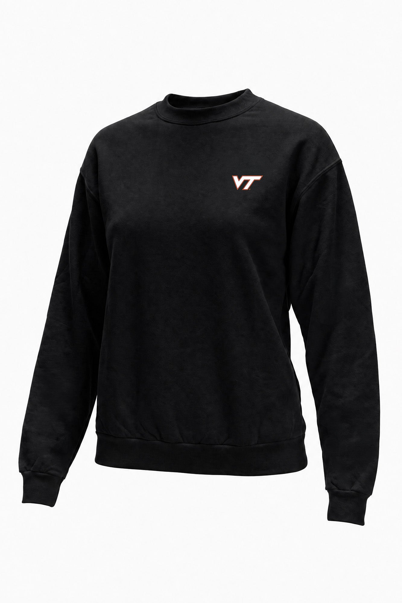 Virginia Tech Logo Softest Fleece Crewneck Womens Sweatshirt