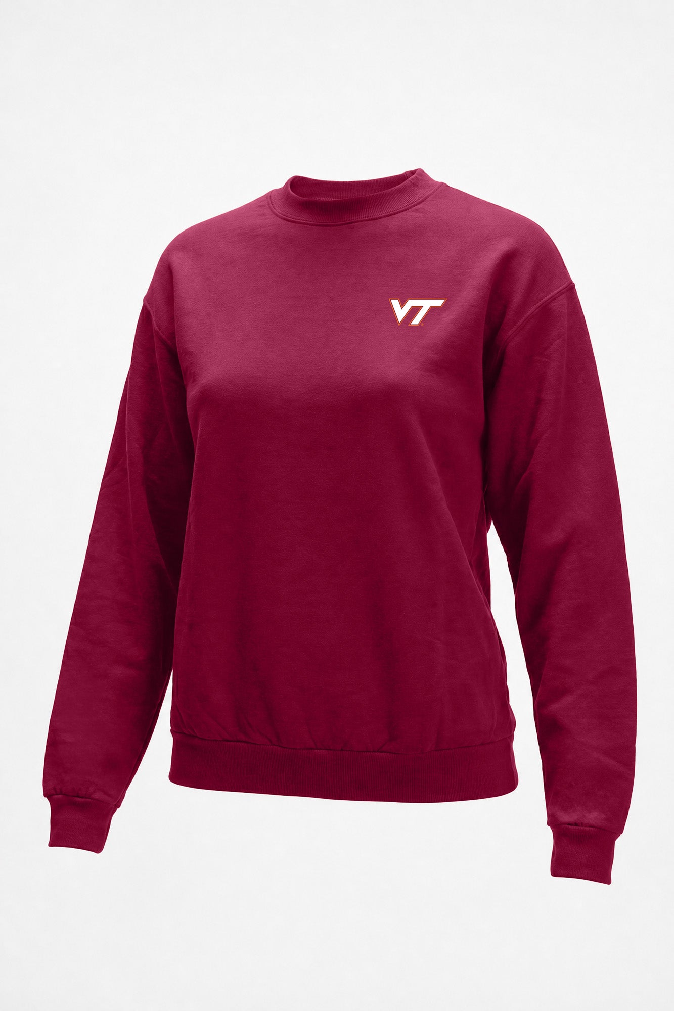 Virginia Tech Logo Softest Fleece Crewneck Womens Sweatshirt