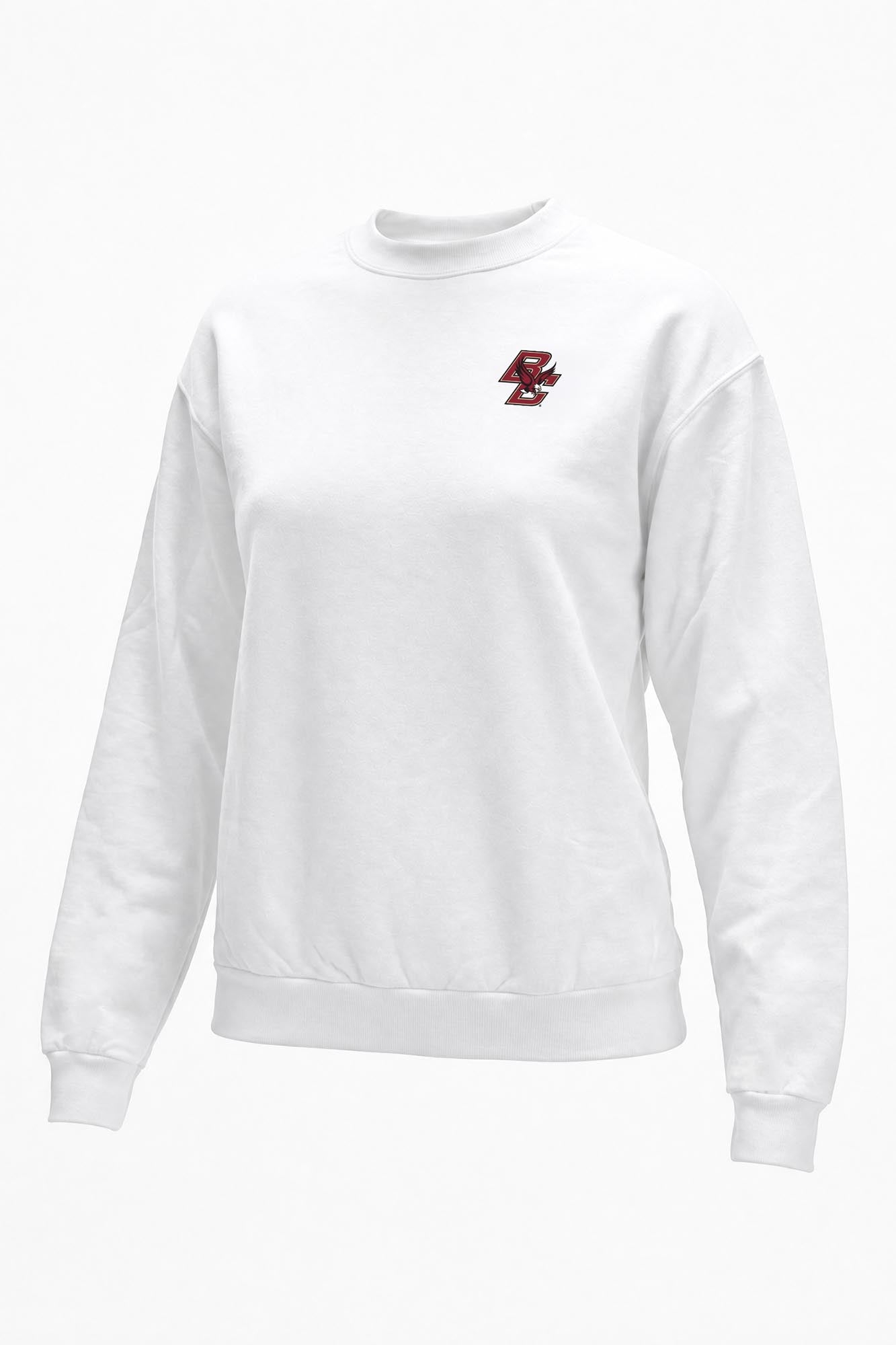 Boston College Logo Softest Fleece Crewneck Womens Sweatshirt