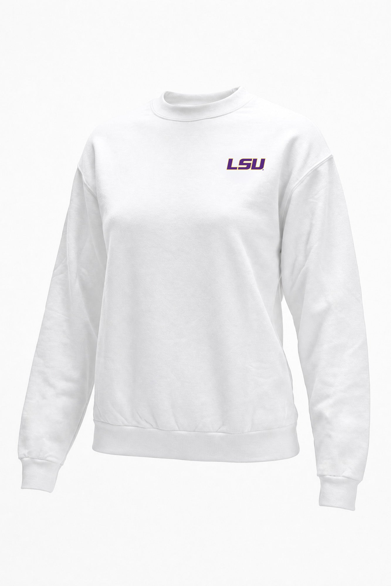 LSU Logo Softest Fleece Crewneck Womens Sweatshirt