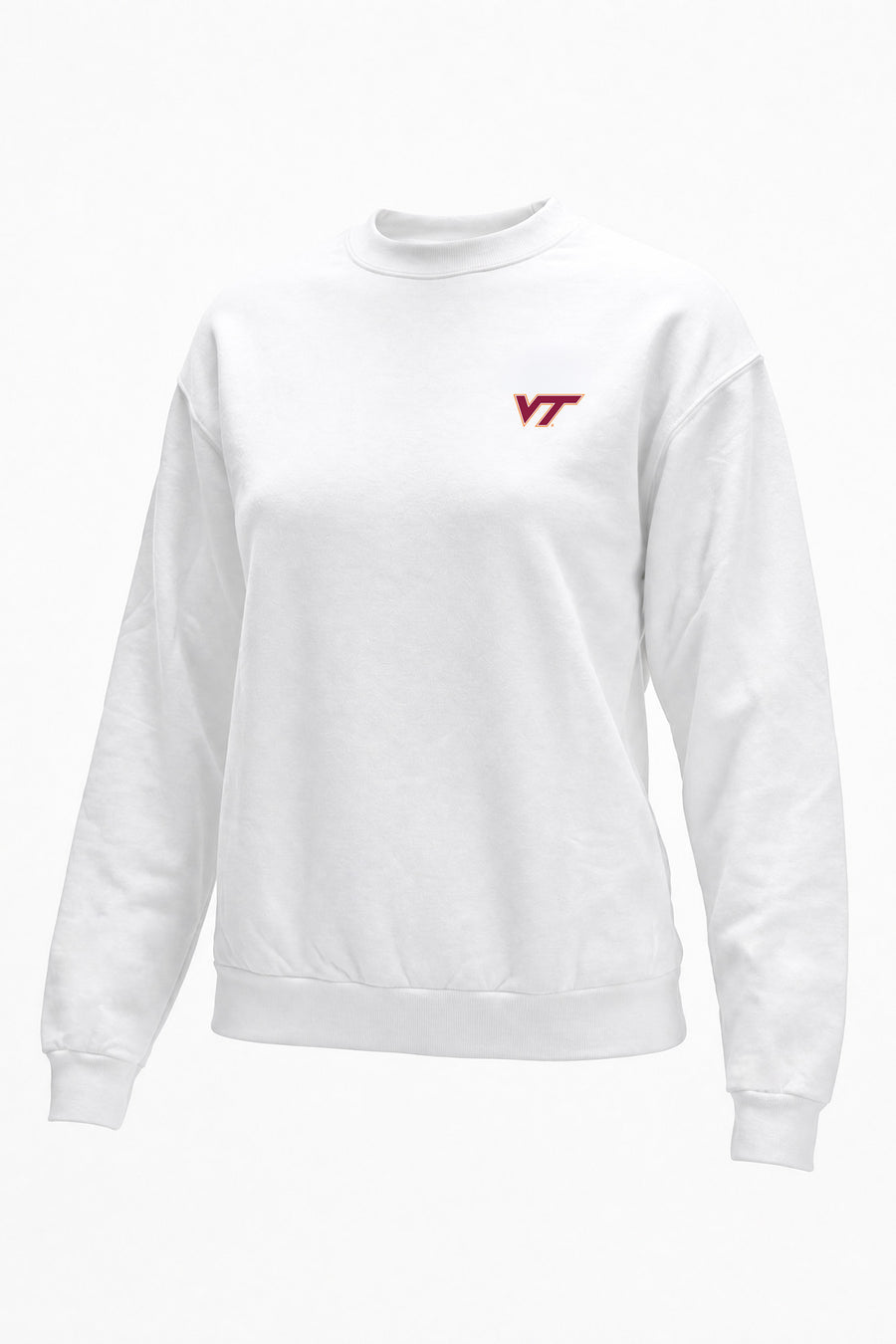 Virginia Tech Logo Softest Fleece Crewneck Womens Sweatshirt