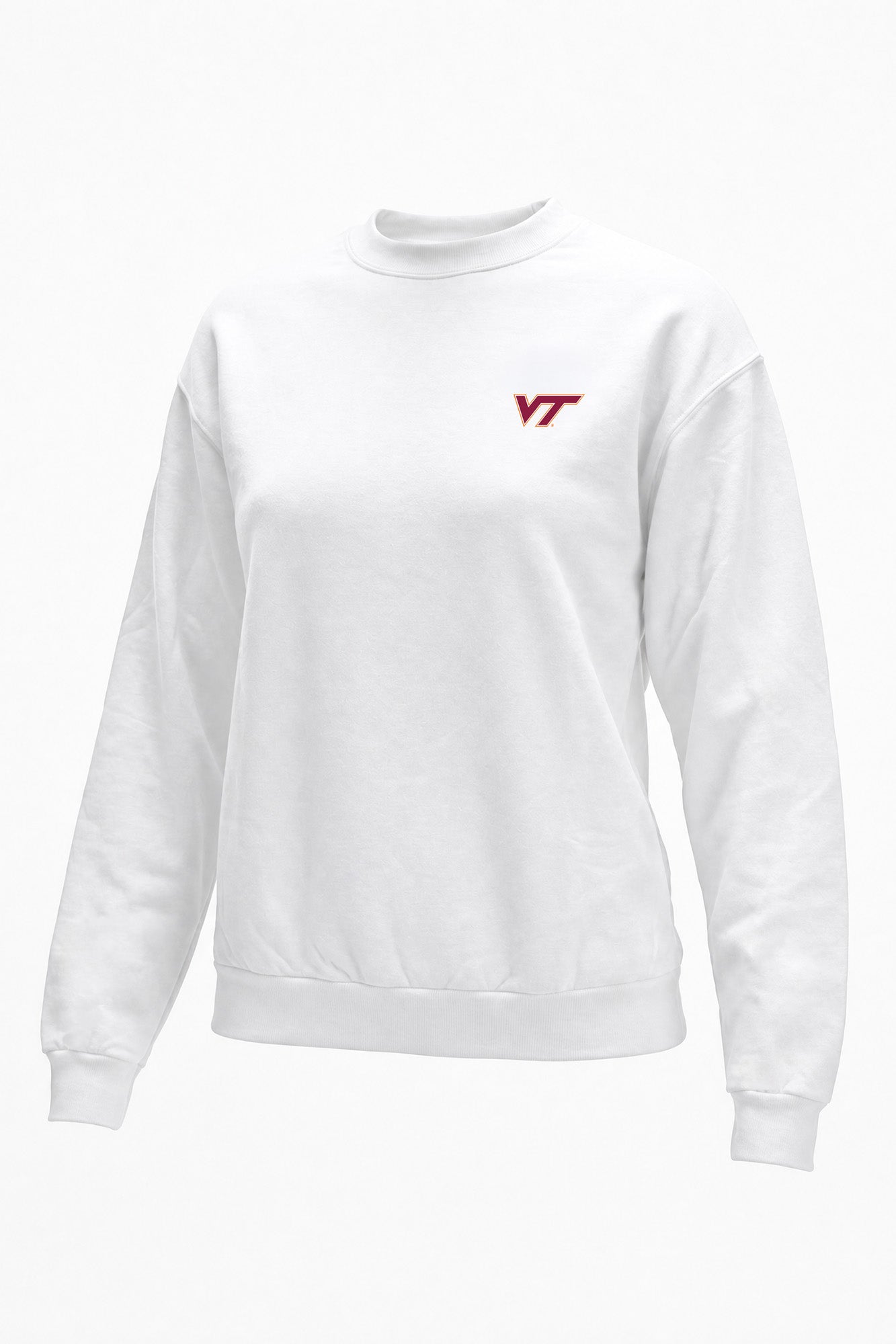 Virginia Tech Logo Softest Fleece Crewneck Womens Sweatshirt