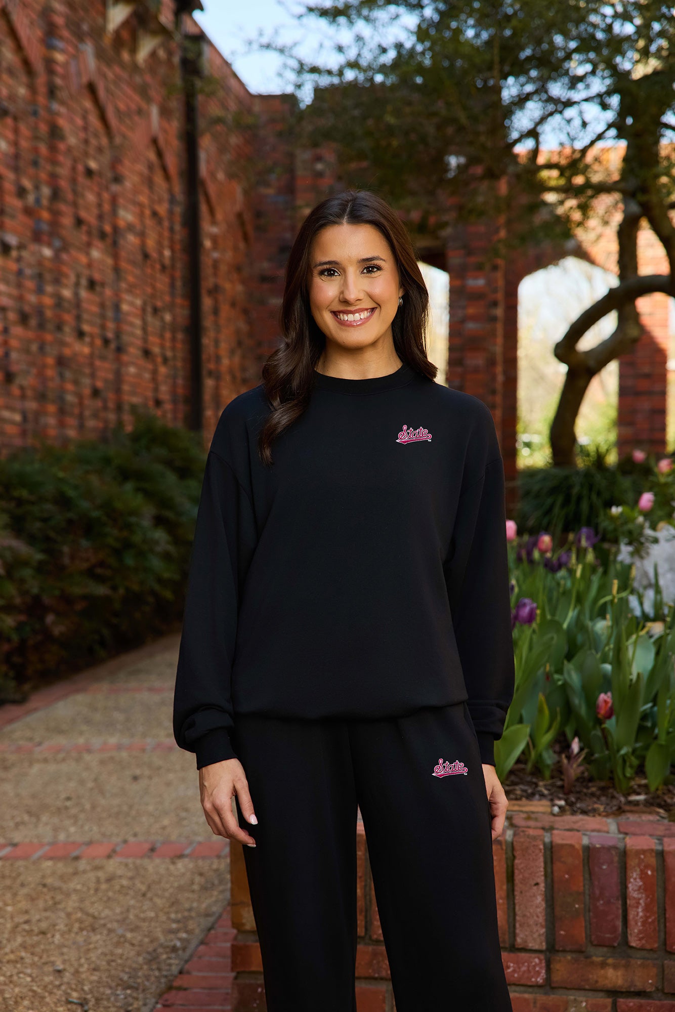 Mississippi State Logo Softest Fleece Crewneck Womens Sweatshirt