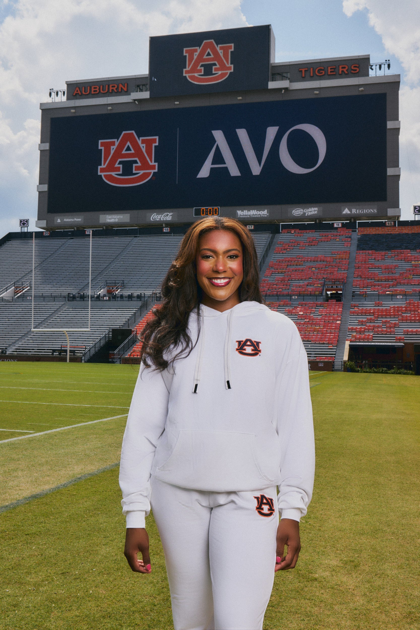 auburn university white womans hoodie