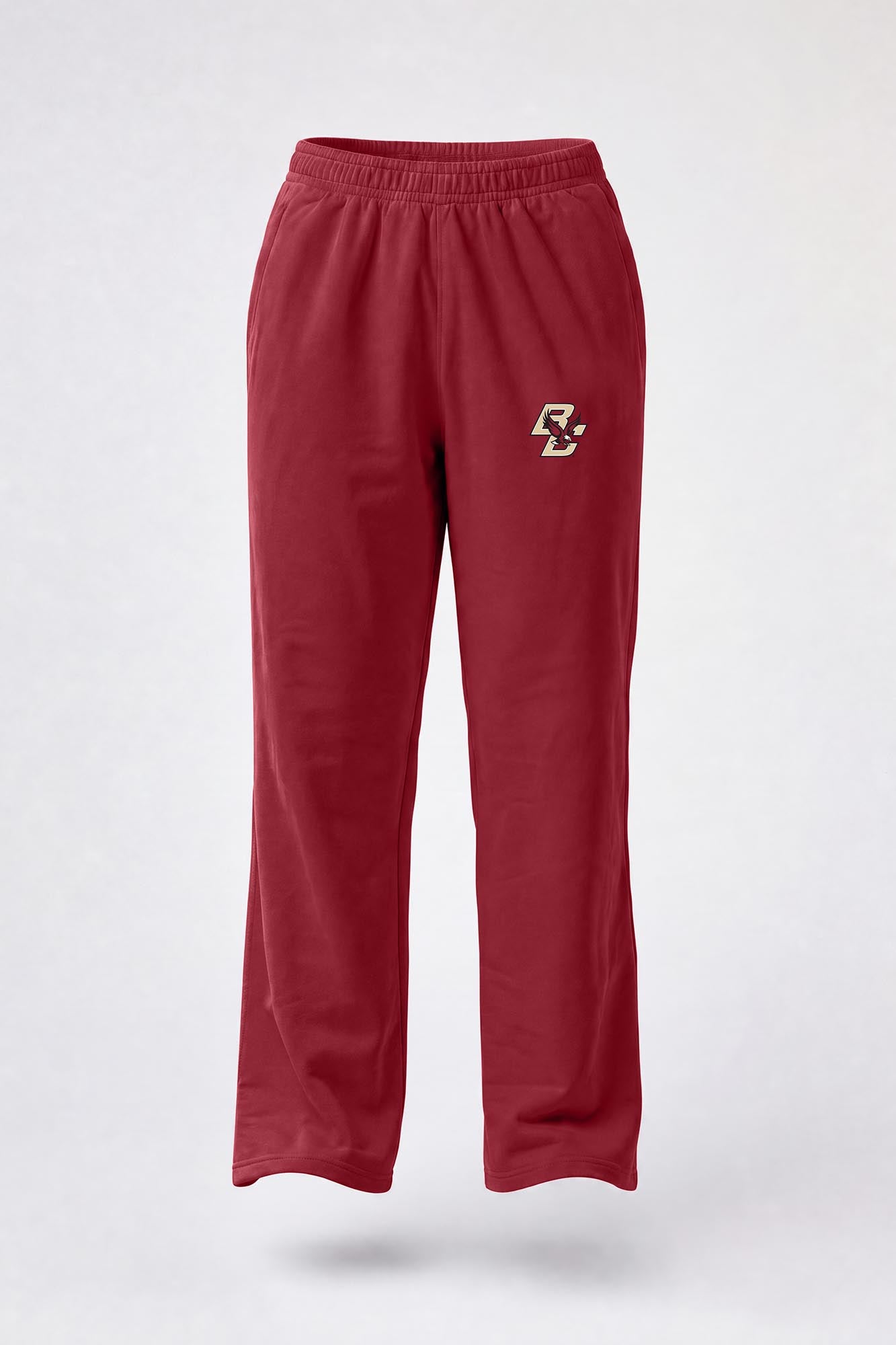 Boston College Logo Softest Fleece Straight Leg Womens Sweatpant