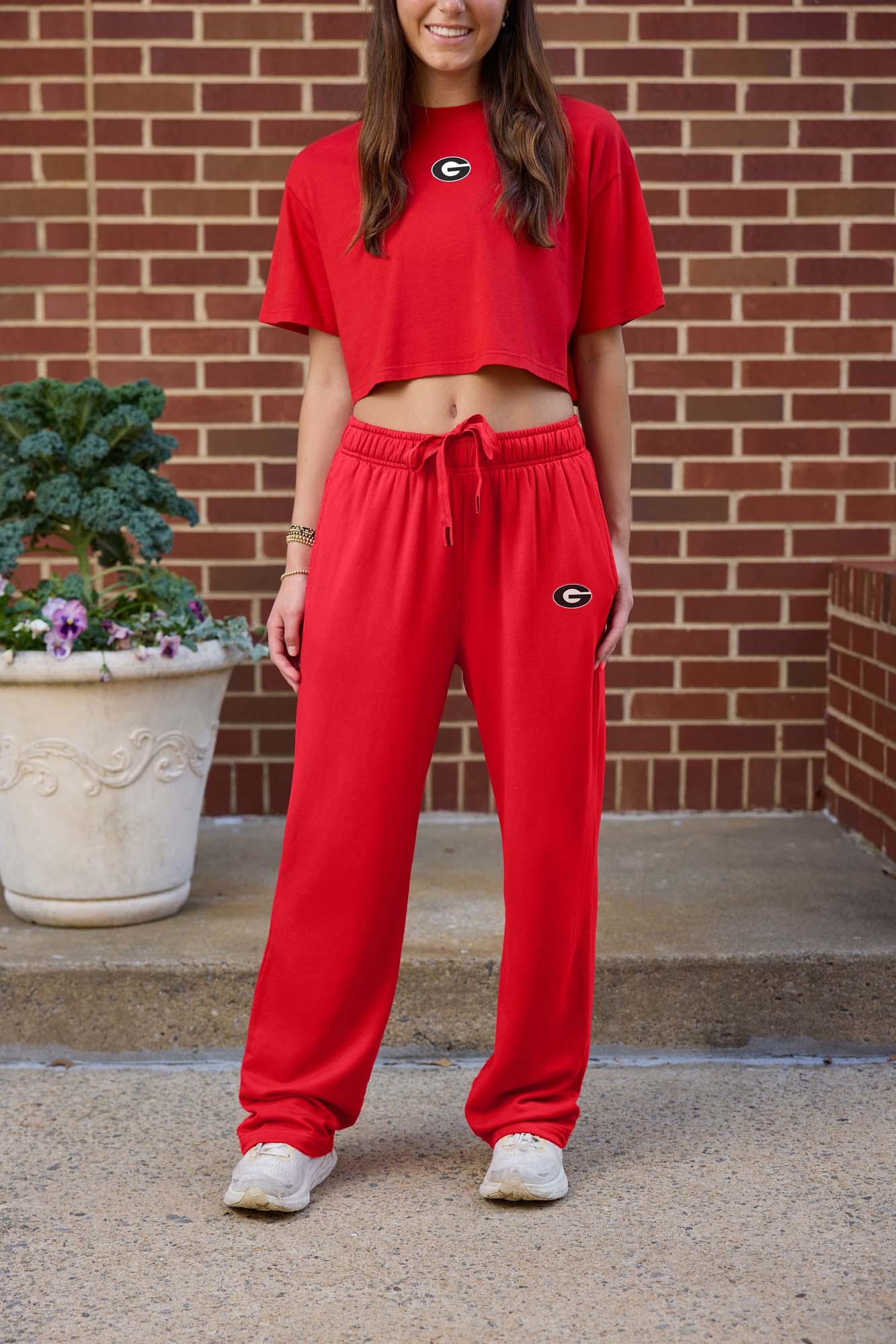 Georgia Logo Softest Fleece Straight Leg Womens Sweatpant