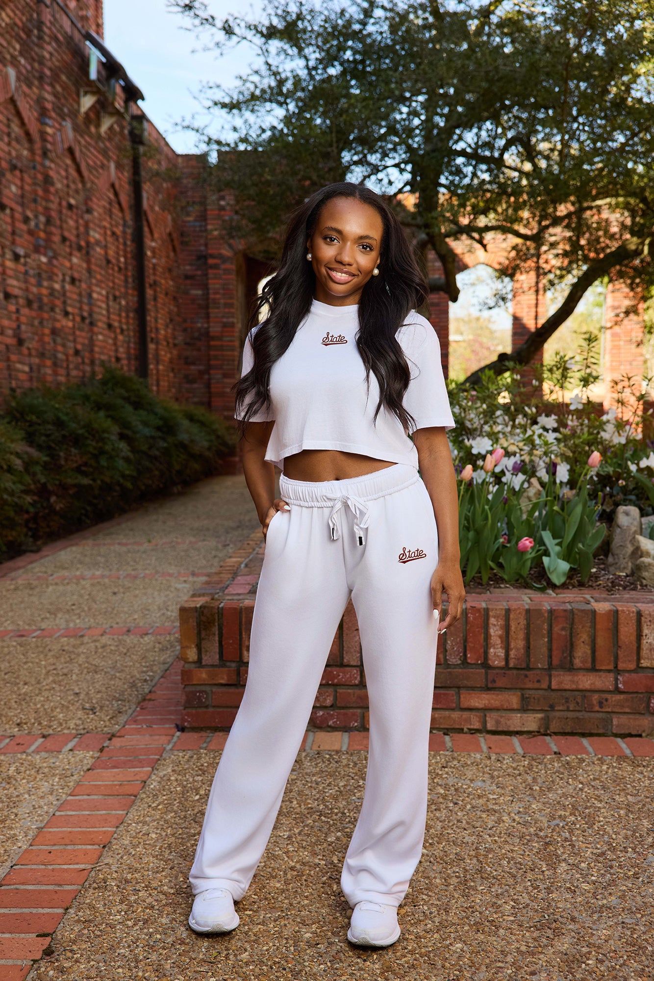 Mississippi State Logo Softest Fleece Straight Leg Womens Sweatpant