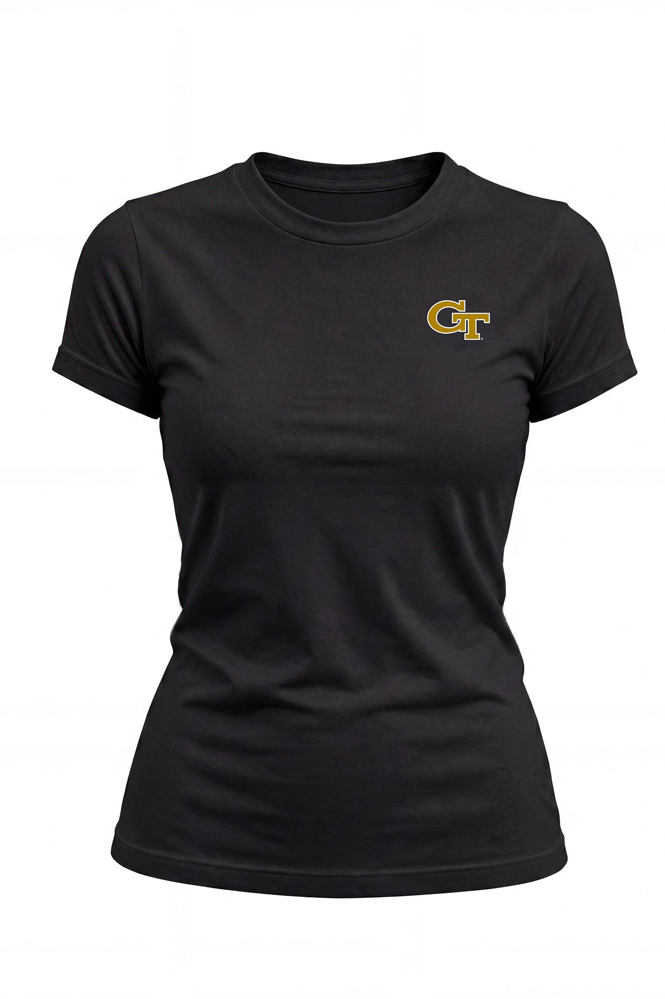 Georgia Tech Logo Cloud Knit Crew Neck Womens Tee