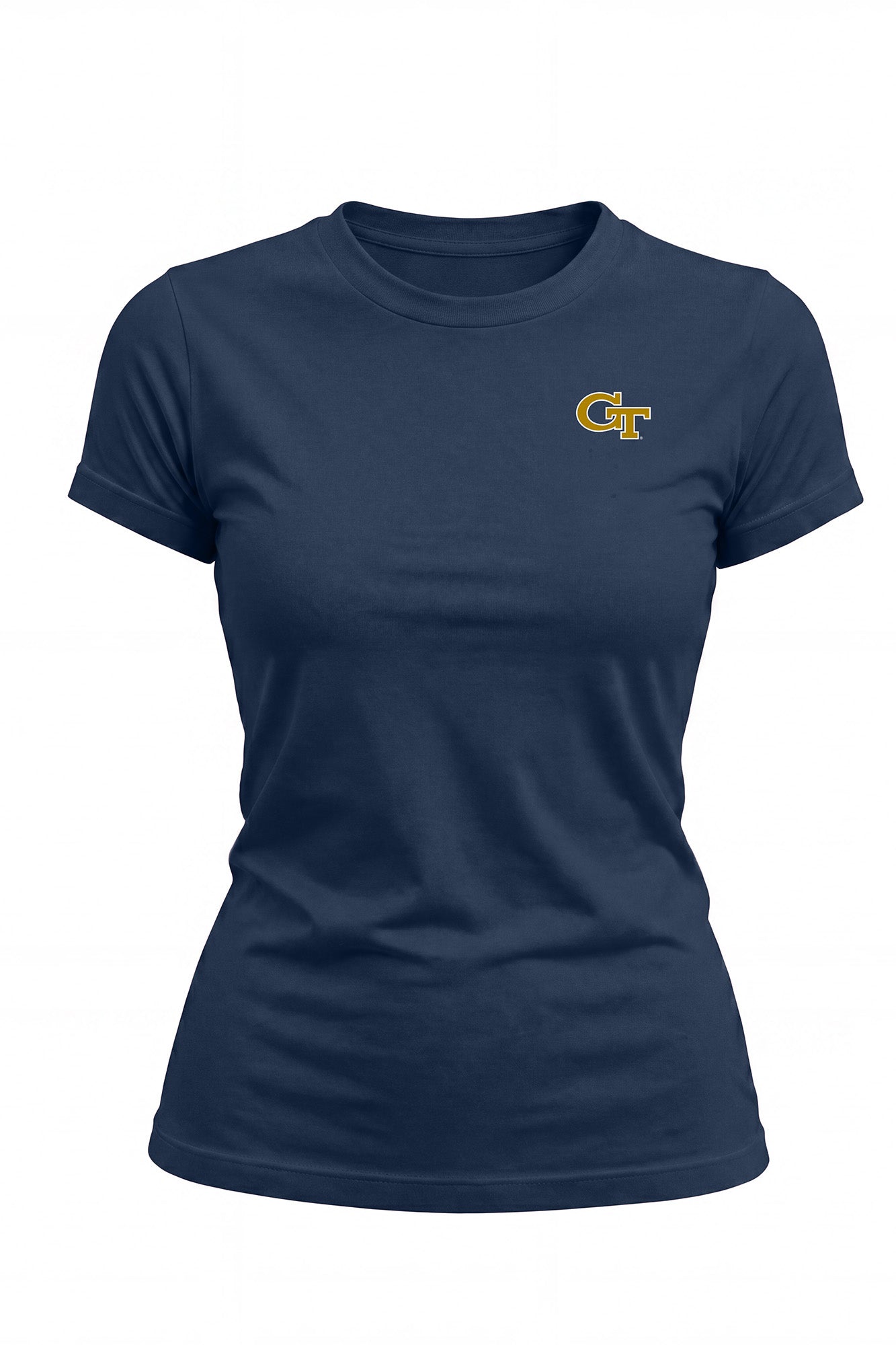 Georgia Tech Logo Cloud Knit Crew Neck Womens Tee