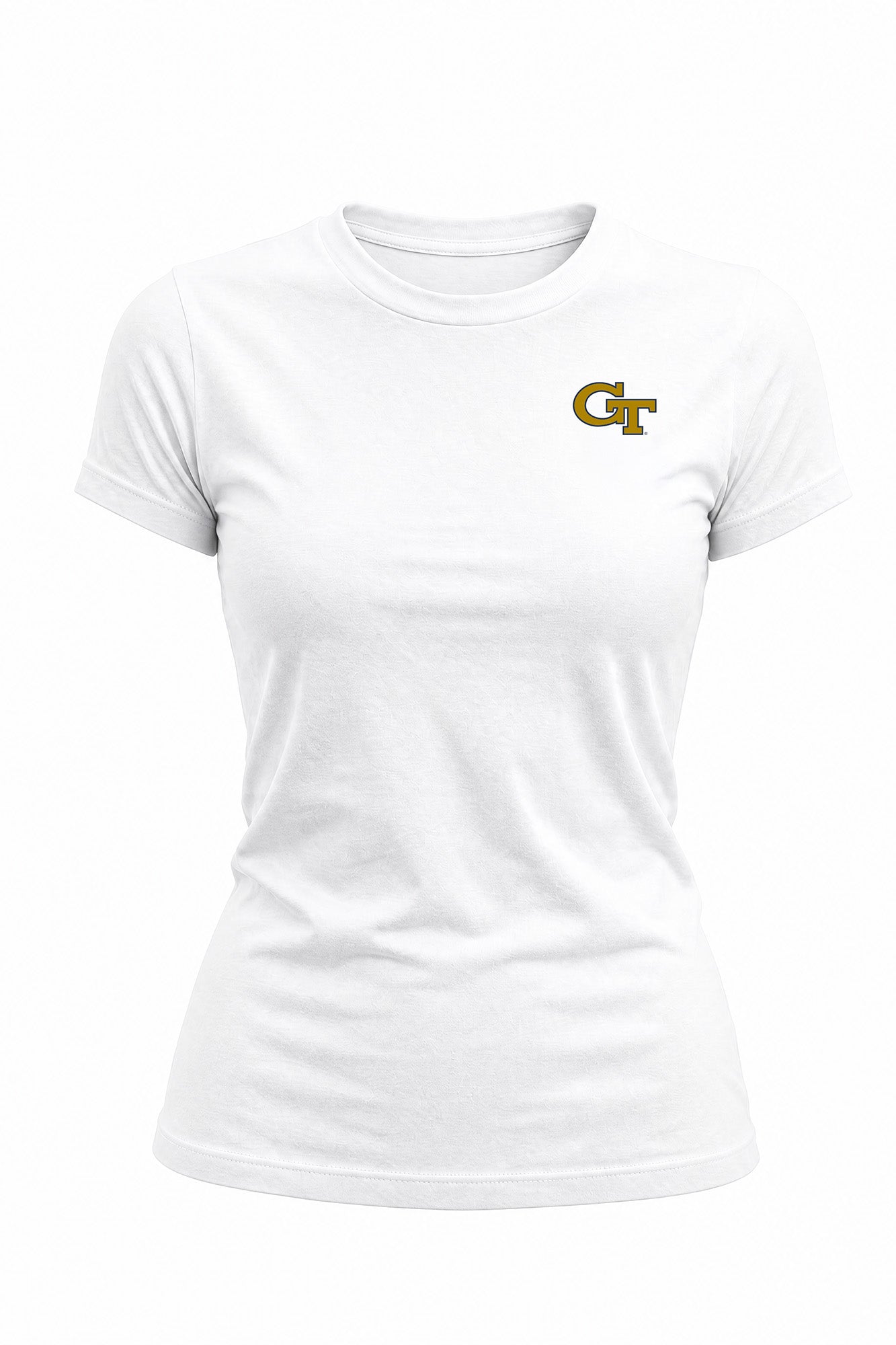 Georgia Tech Logo Cloud Knit Crew Neck Womens Tee