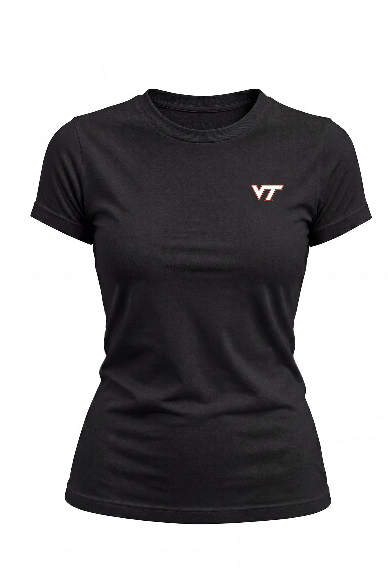 Virginia Tech Logo Cloud Knit Crew Neck Womens Tee