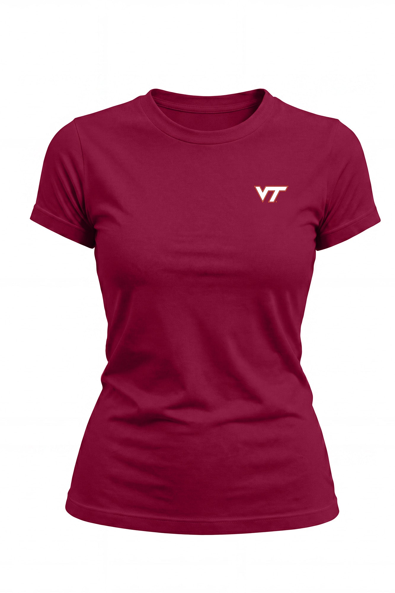 Virginia Tech Logo Cloud Knit Crew Neck Womens Tee
