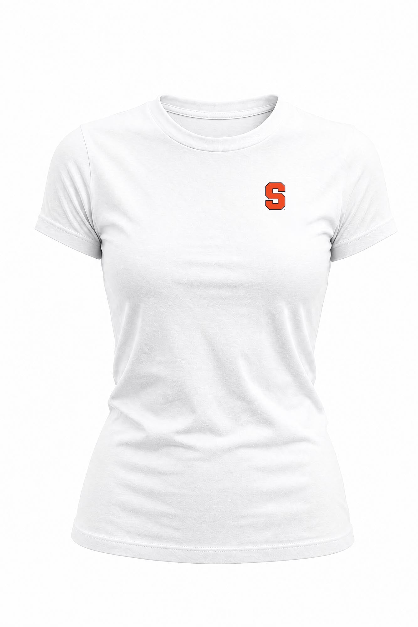 Syracuse Logo Cloud Knit Crew Neck Womens Tee