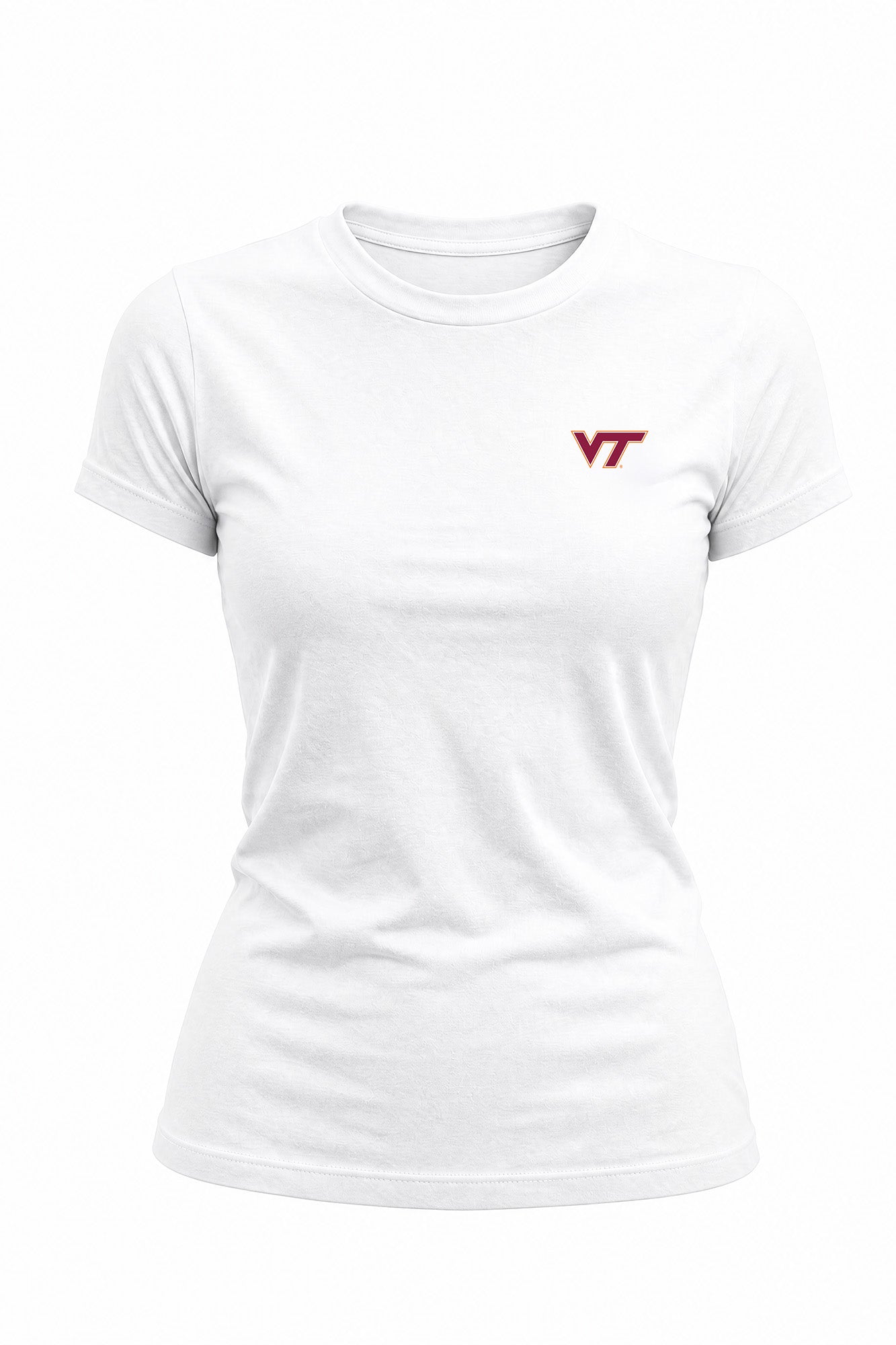 Virginia Tech Logo Cloud Knit Crew Neck Womens Tee
