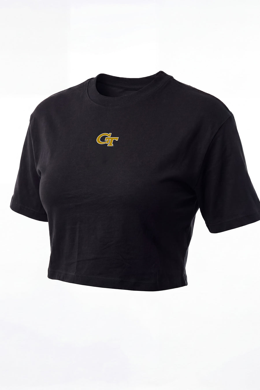 Georgia Tech Logo Cloud Knit Boxy Crop Womens Tee