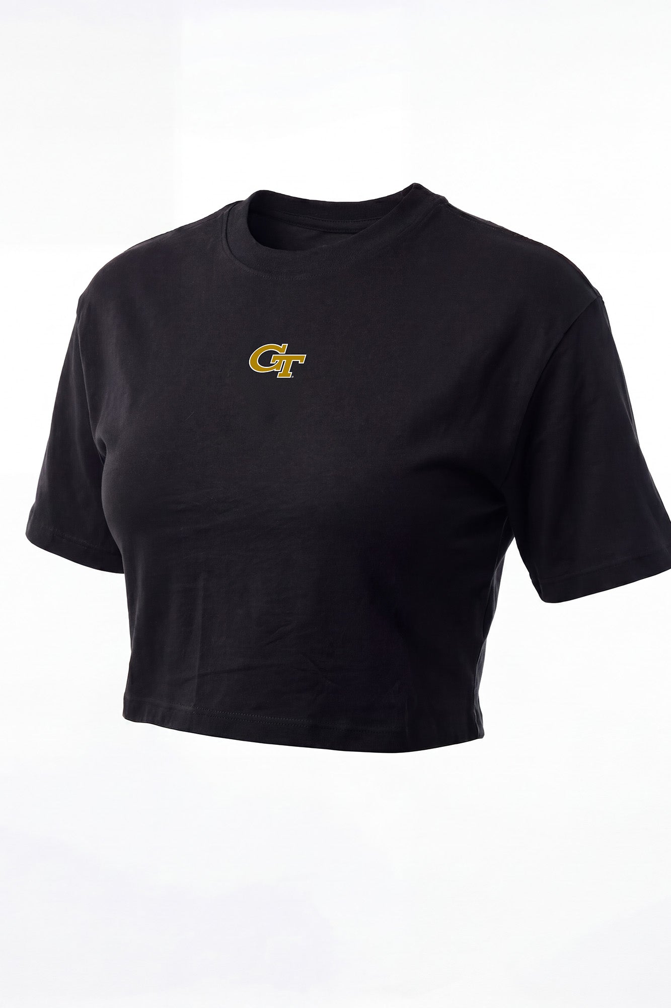 Georgia Tech Logo Cloud Knit Boxy Crop Womens Tee