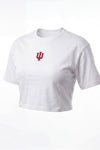 Indiana Logo Cloud Knit Boxy Crop Womens Tee