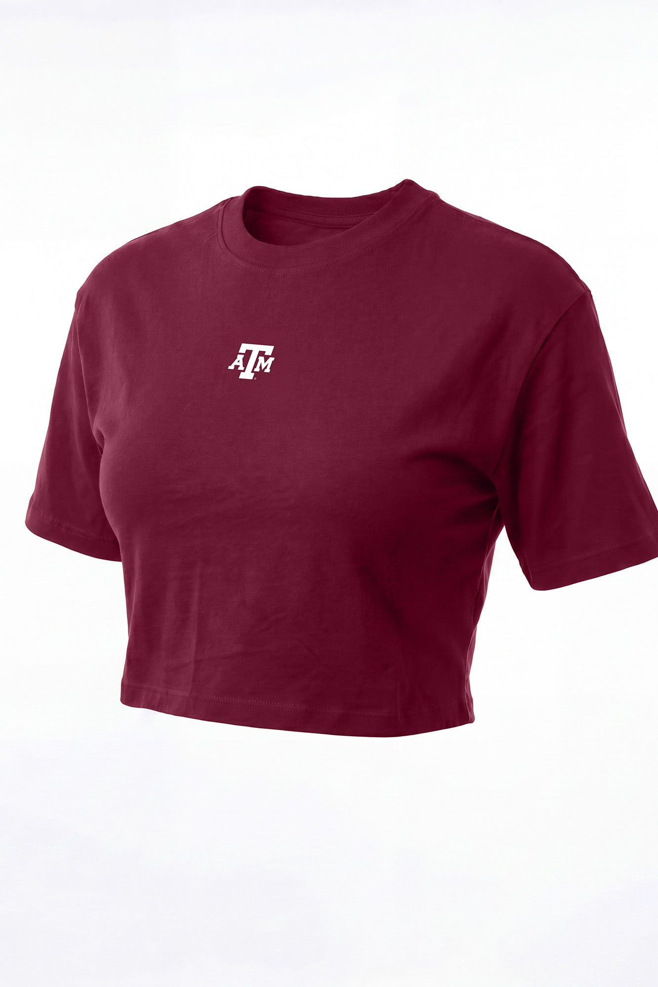 Texas A&M Logo Cloud Knit Boxy Crop Womens Tee