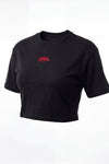 Arkansas Logo Cloud Knit Boxy Crop Womens Tee