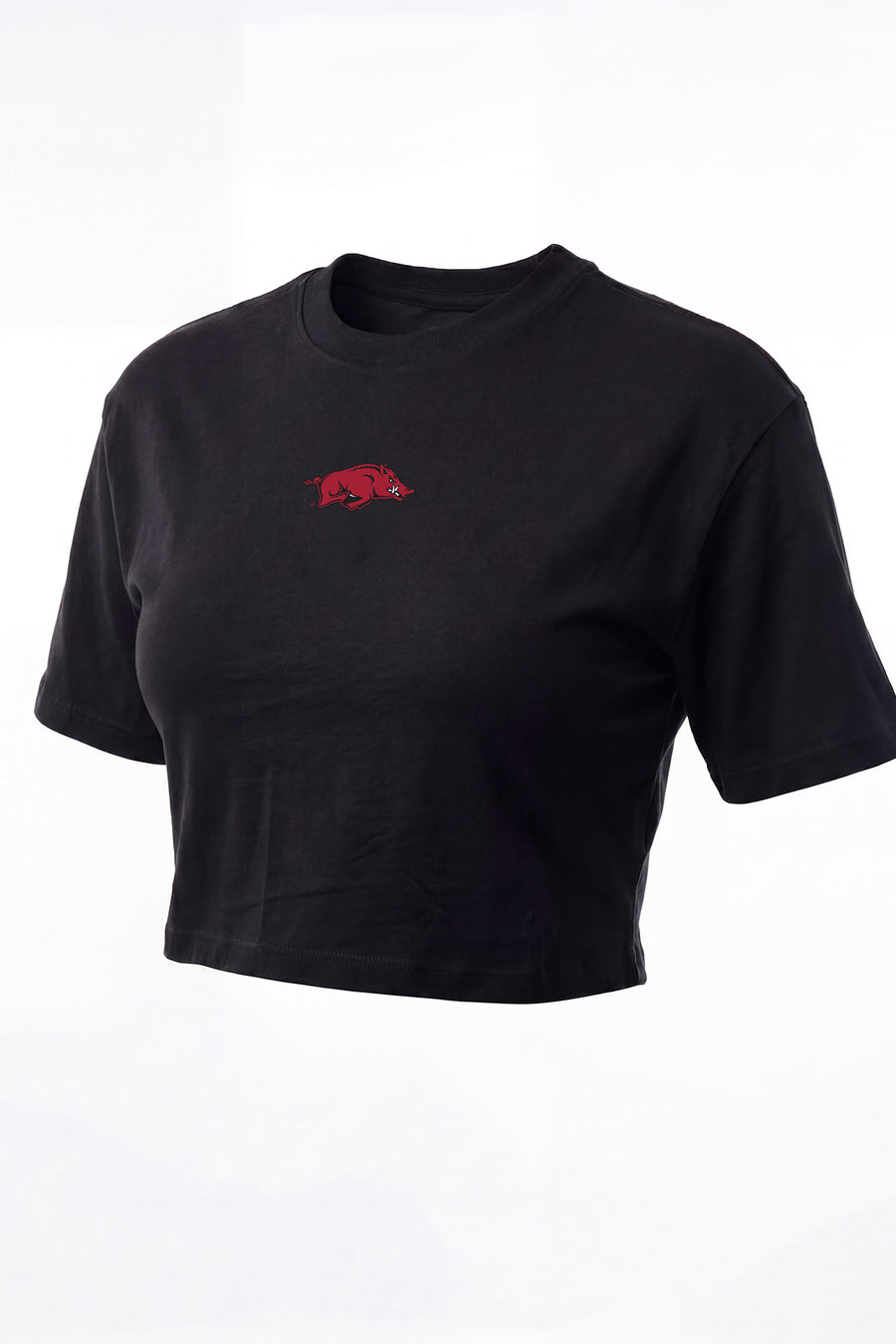 Arkansas Logo Cloud Knit Boxy Crop Womens Tee