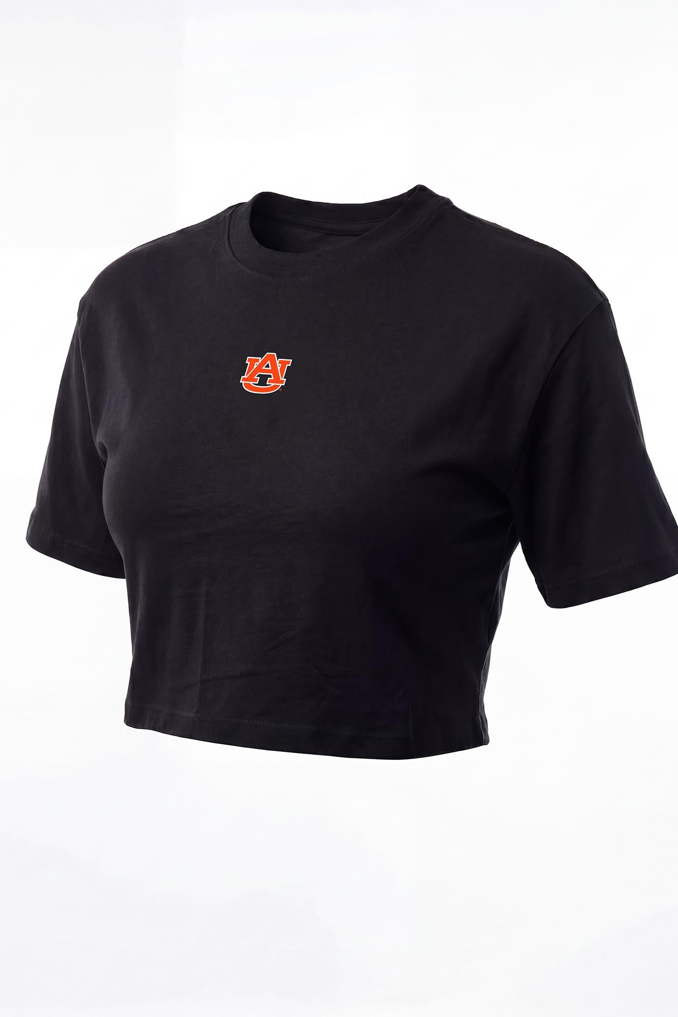 Auburn Logo Cloud Knit Boxy Crop Womens Tee