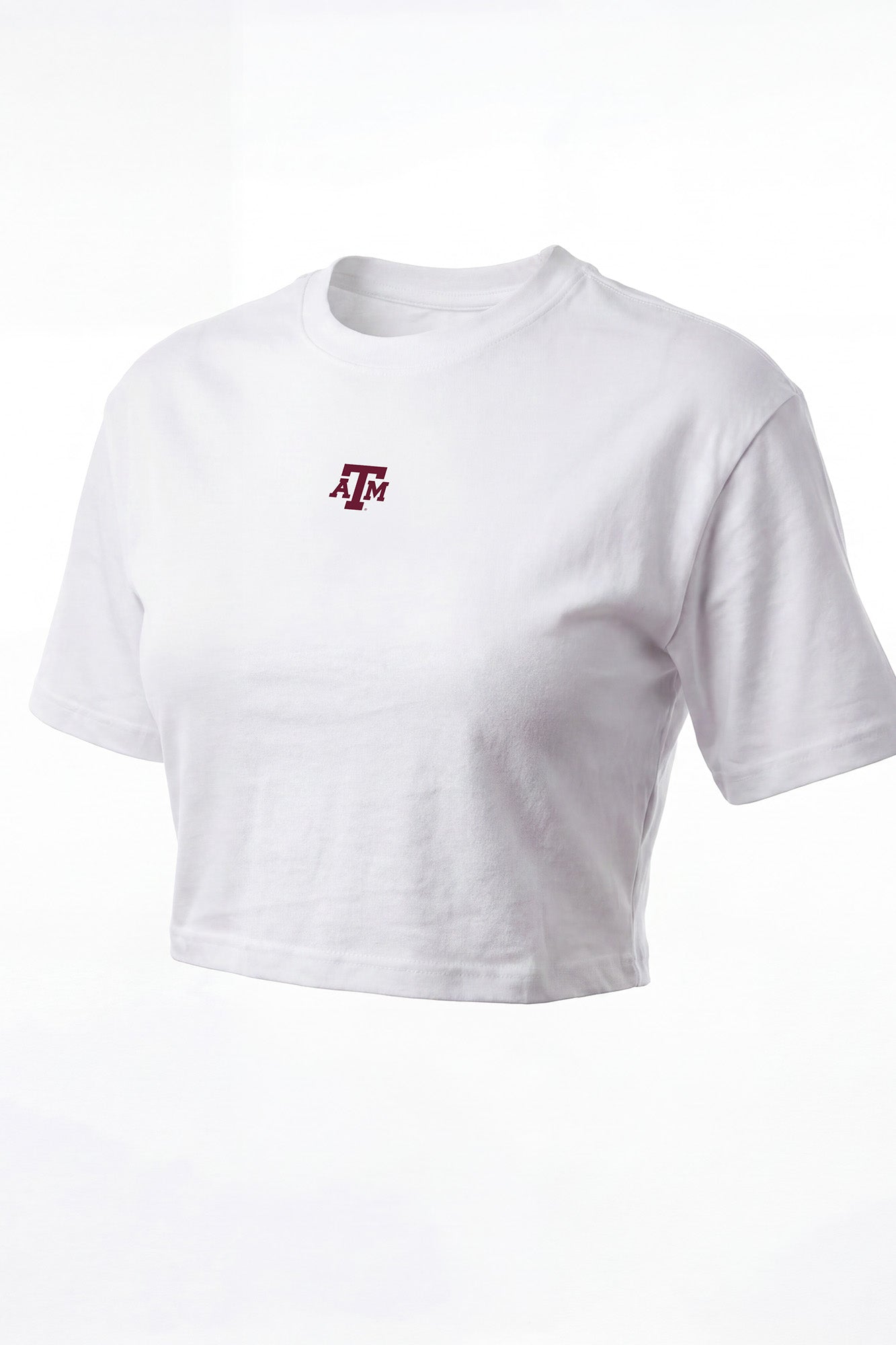 Texas A&M Logo Cloud Knit Boxy Crop Womens Tee