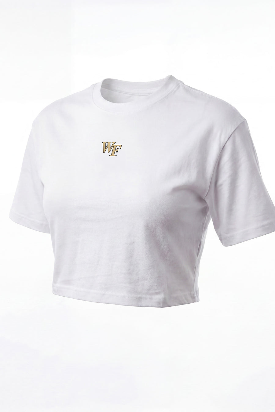 Wake Forest Logo Cloud Knit Boxy Crop Womens Tee
