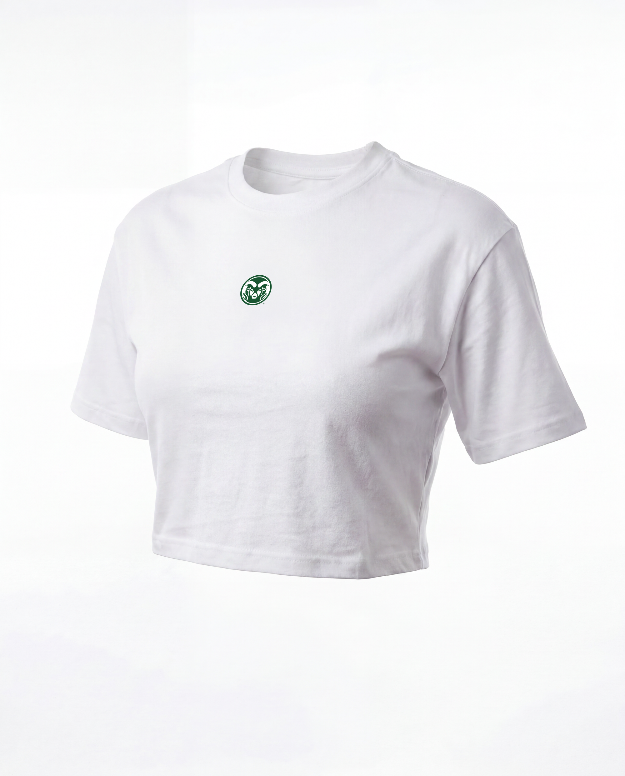 Colorado State Logo Cloud Knit Boxy Crop Womens Tee