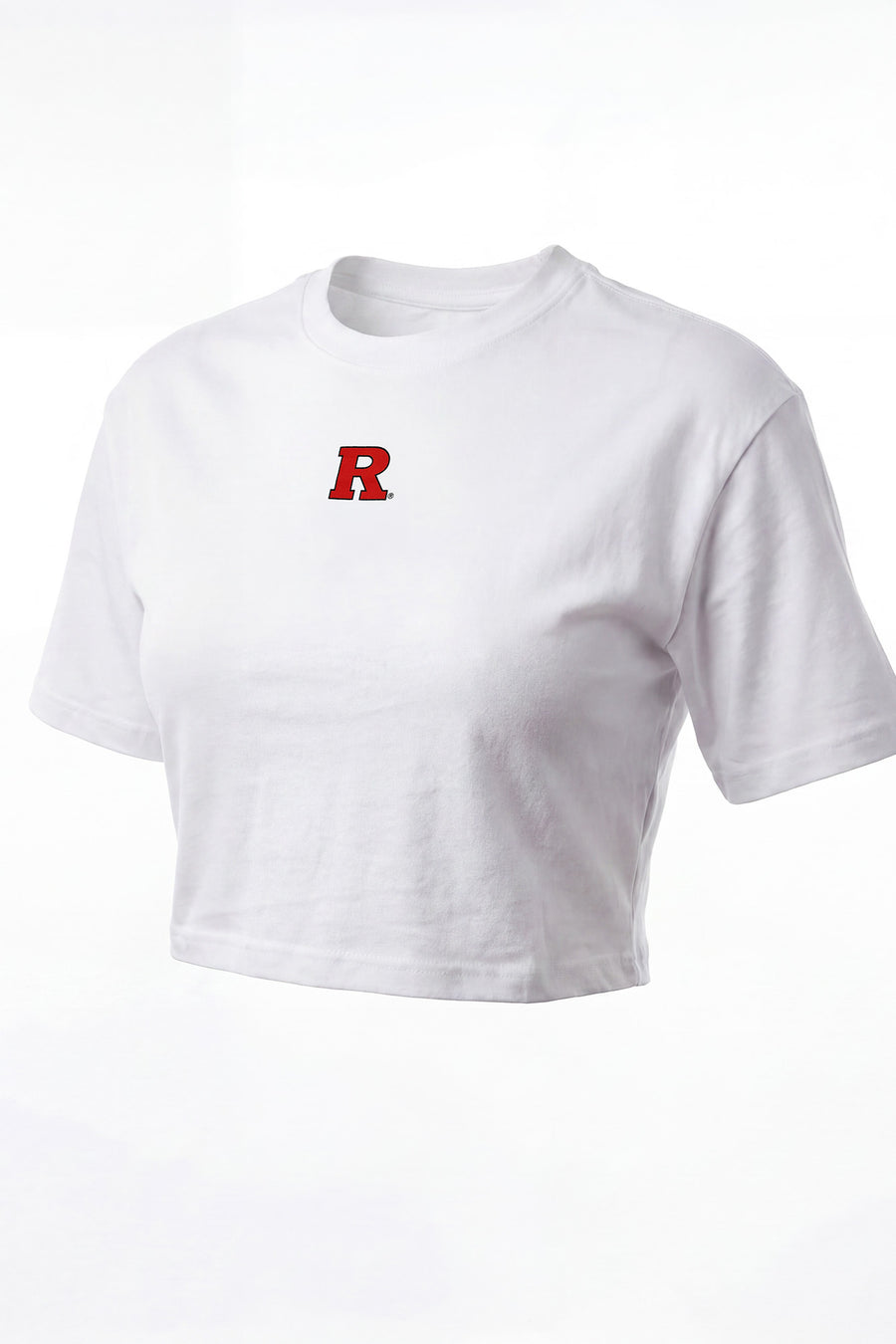 Rutgers Logo Cloud Knit Boxy Crop Womens Tee