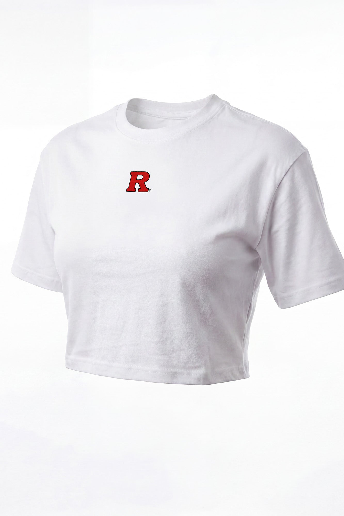 Rutgers Logo Cloud Knit Boxy Crop Womens Tee