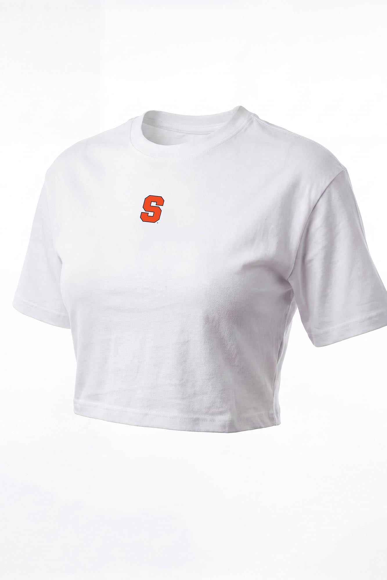 Syracuse Logo Cloud Knit Boxy Crop Womens Tee