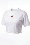 Virginia Tech Logo Cloud Knit Boxy Crop Womens Tee