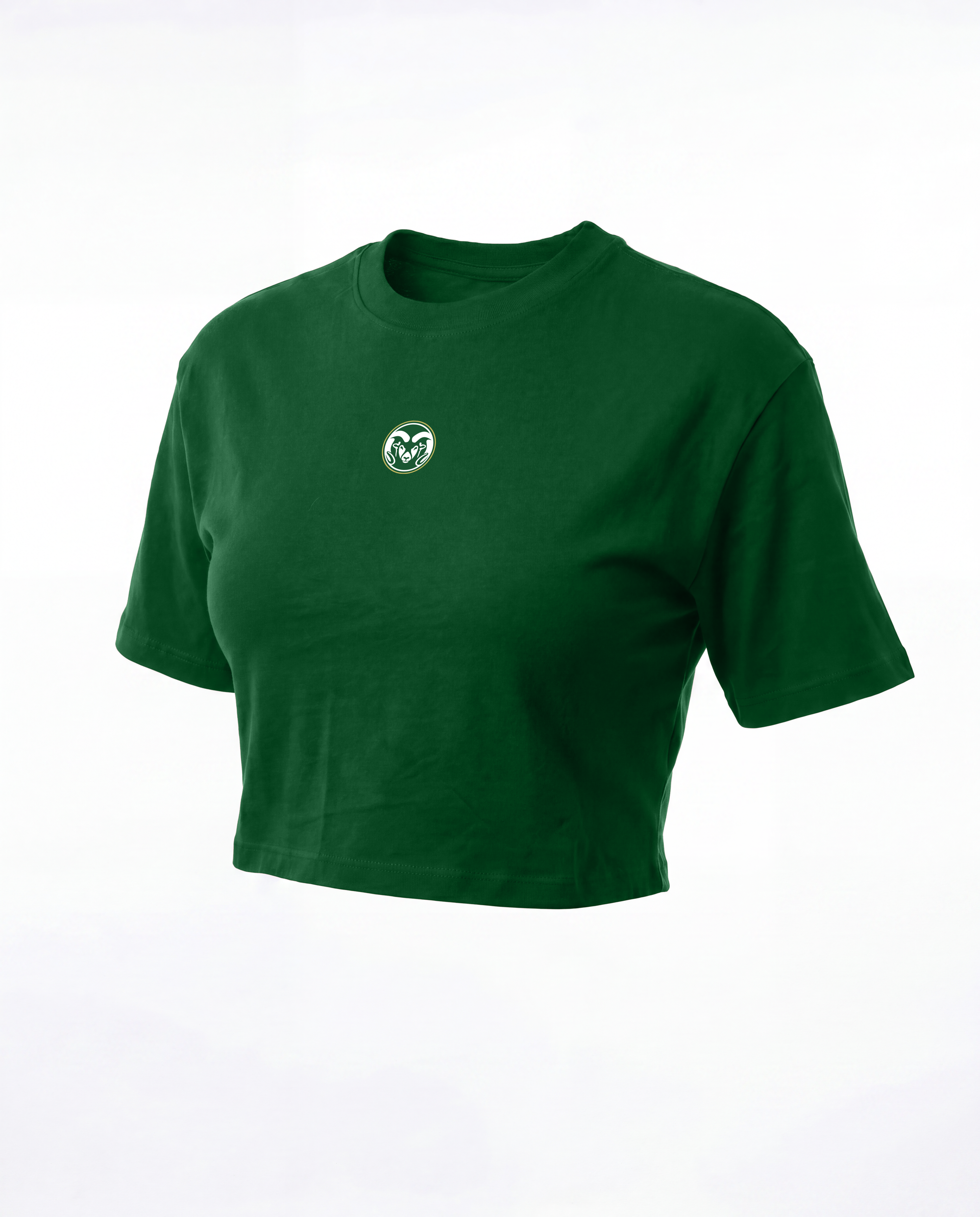 Colorado State Logo Cloud Knit Boxy Crop Womens Tee