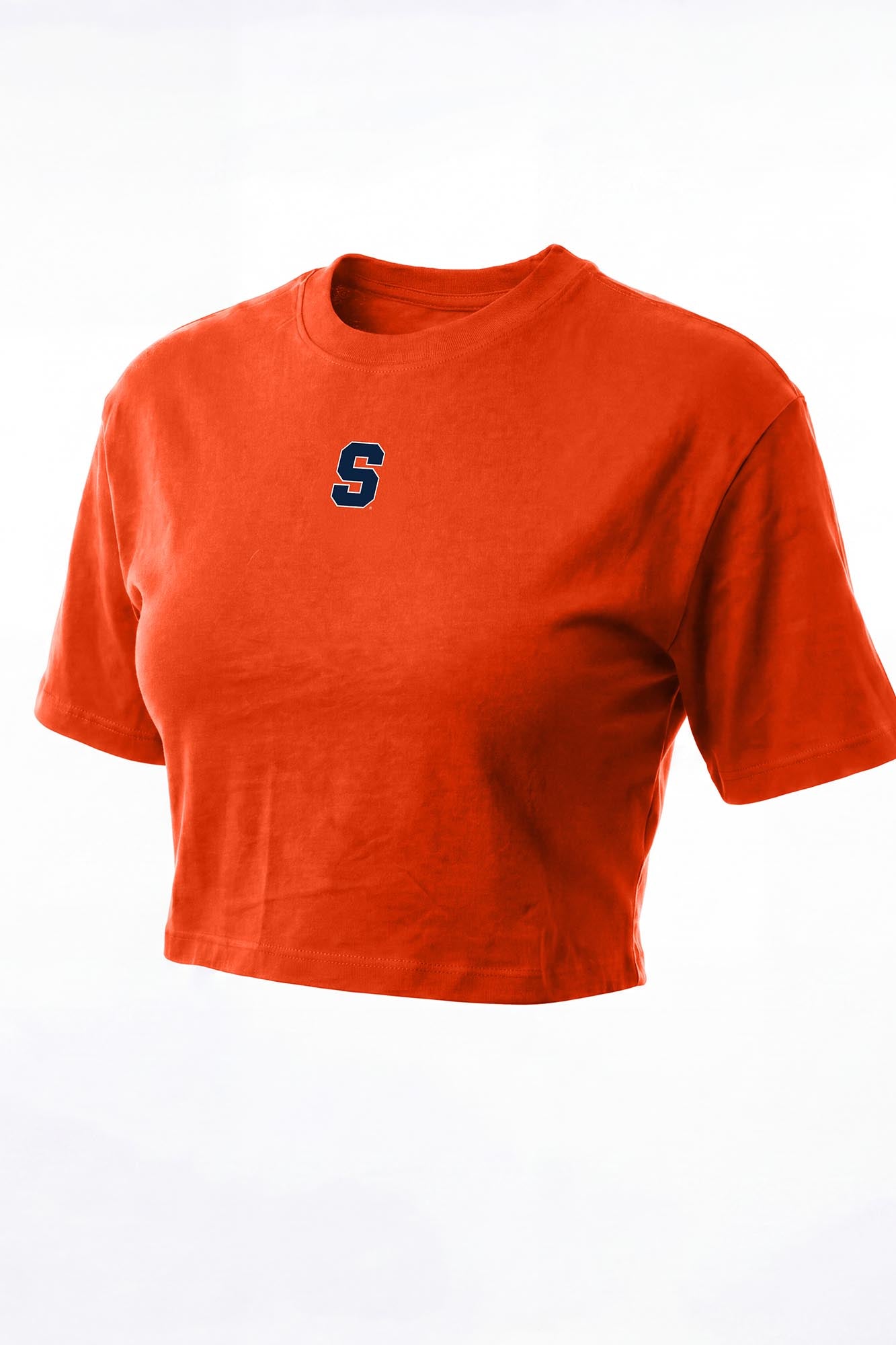 Syracuse Logo Cloud Knit Boxy Crop Womens Tee
