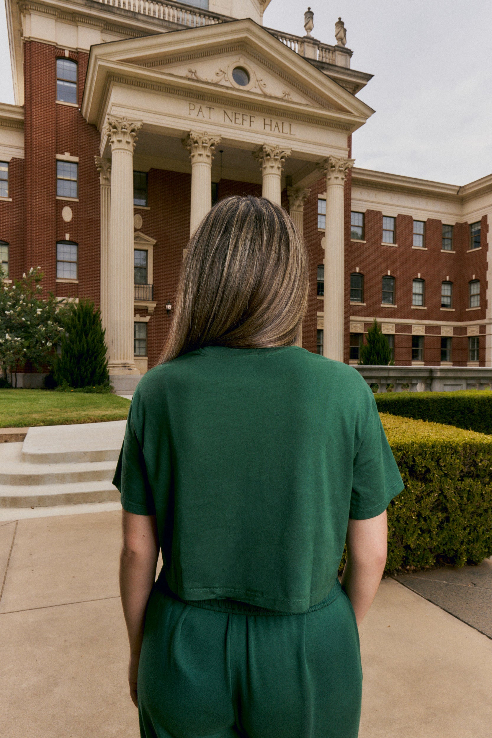 Baylor Logo Cloud Knit Boxy Crop Womens Tee
