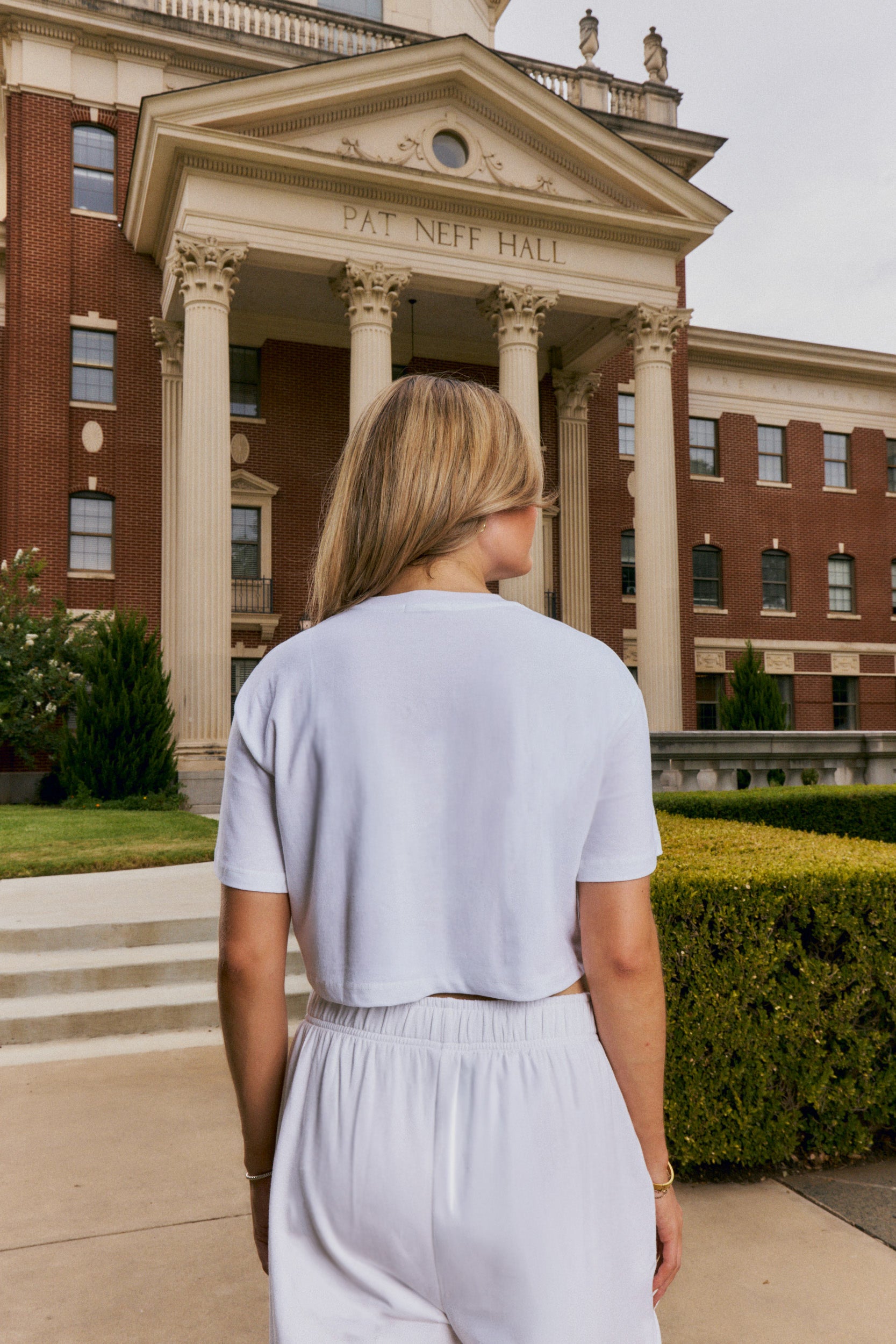 Baylor Logo Cloud Knit Boxy Crop Womens Tee
