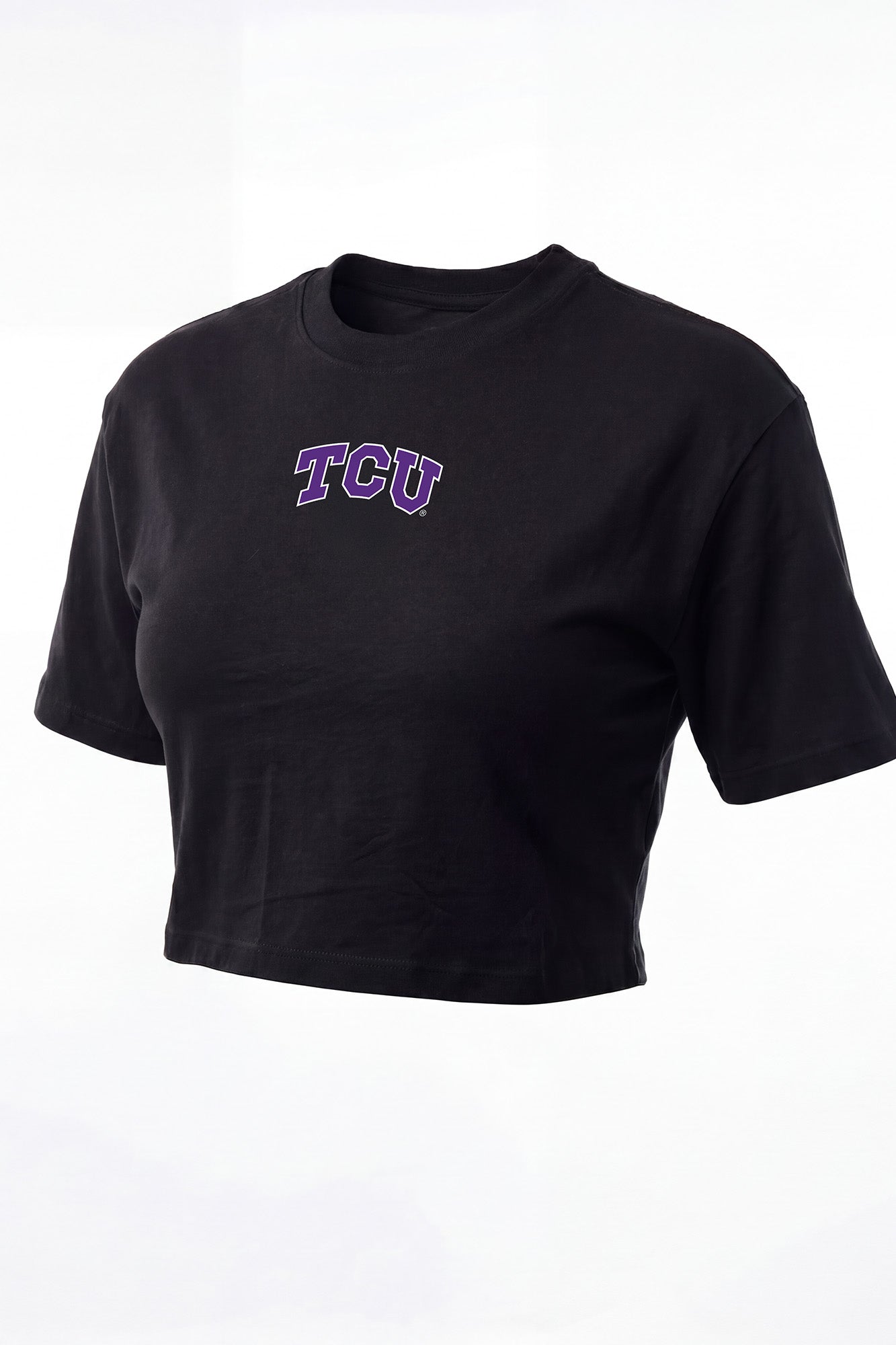 TCU Logo Cloud Knit Boxy Crop Womens Tee