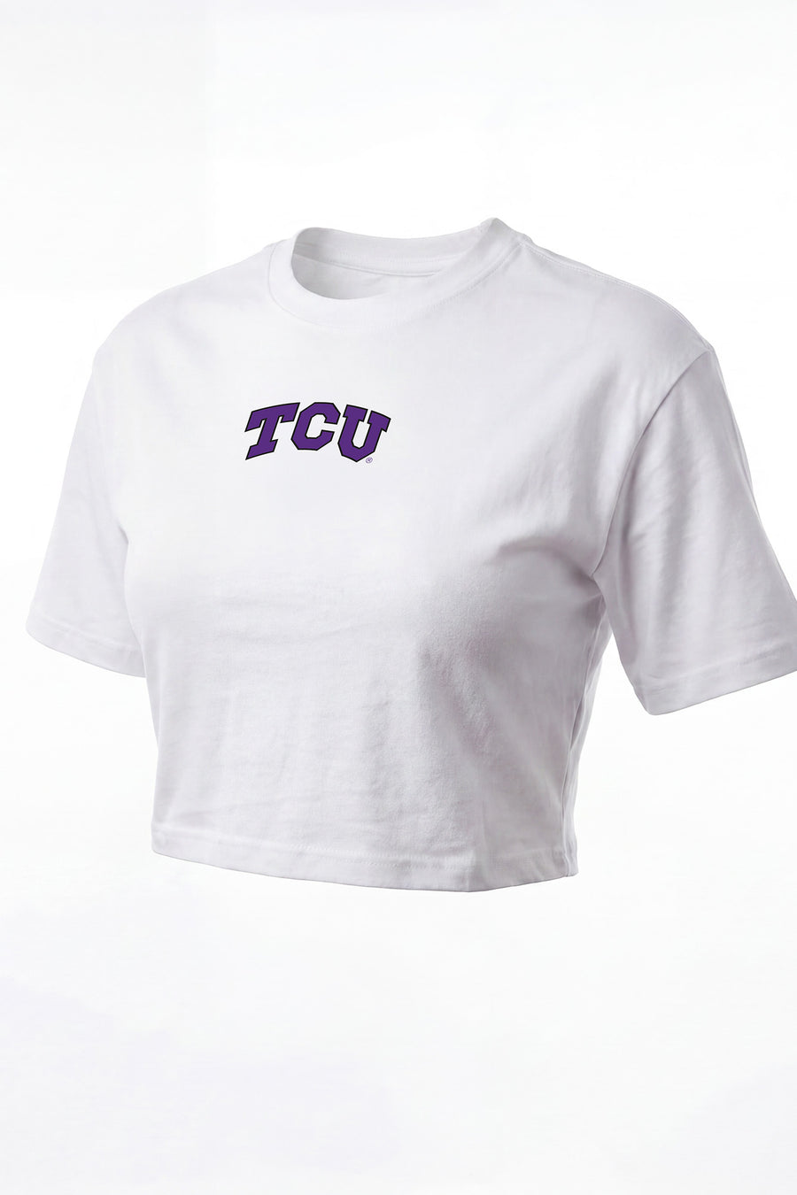 TCU Logo Cloud Knit Boxy Crop Womens Tee