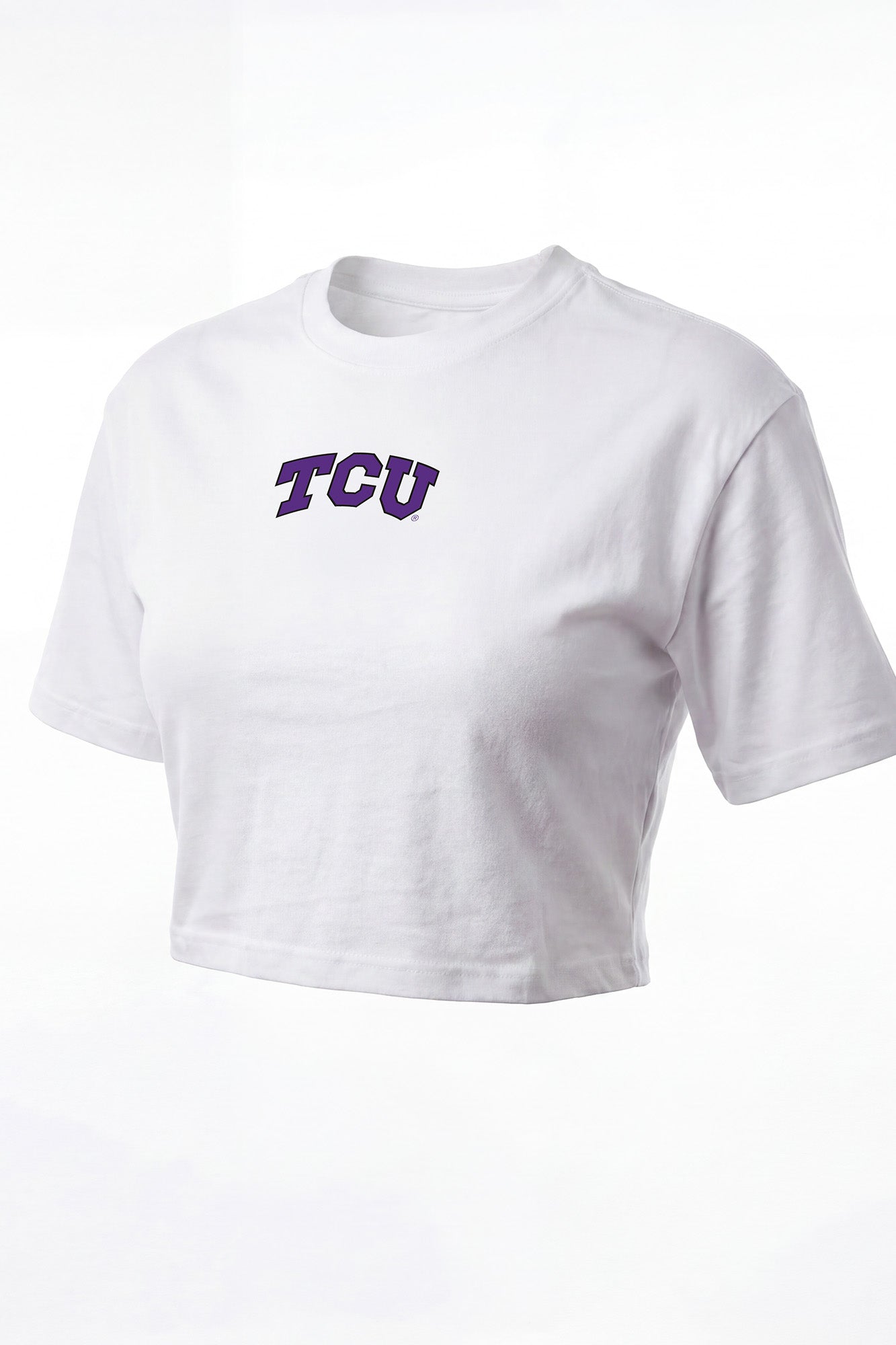 TCU Logo Cloud Knit Boxy Crop Womens Tee