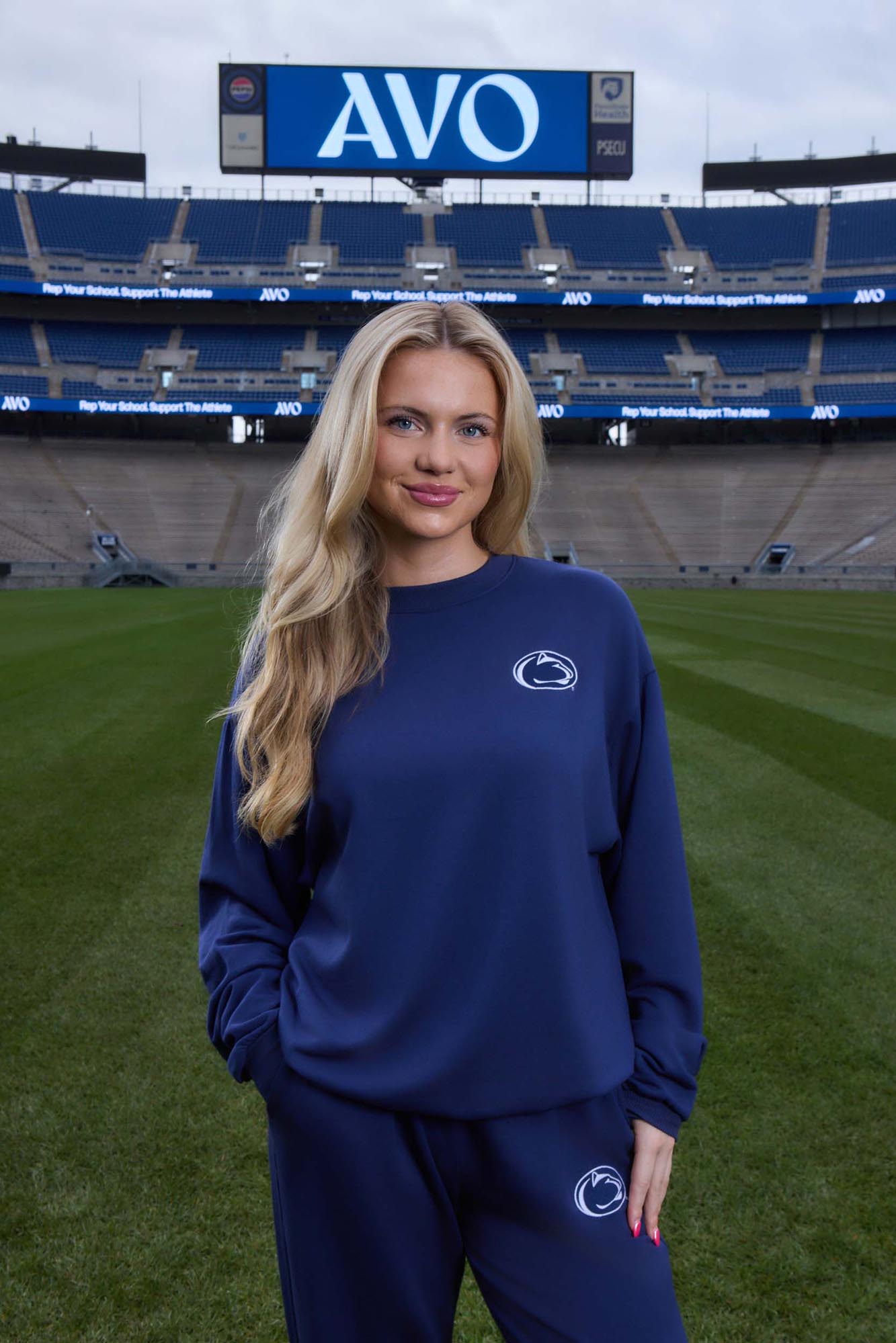 Penn State Logo Softest Fleece Crewneck Womens Sweatshirt