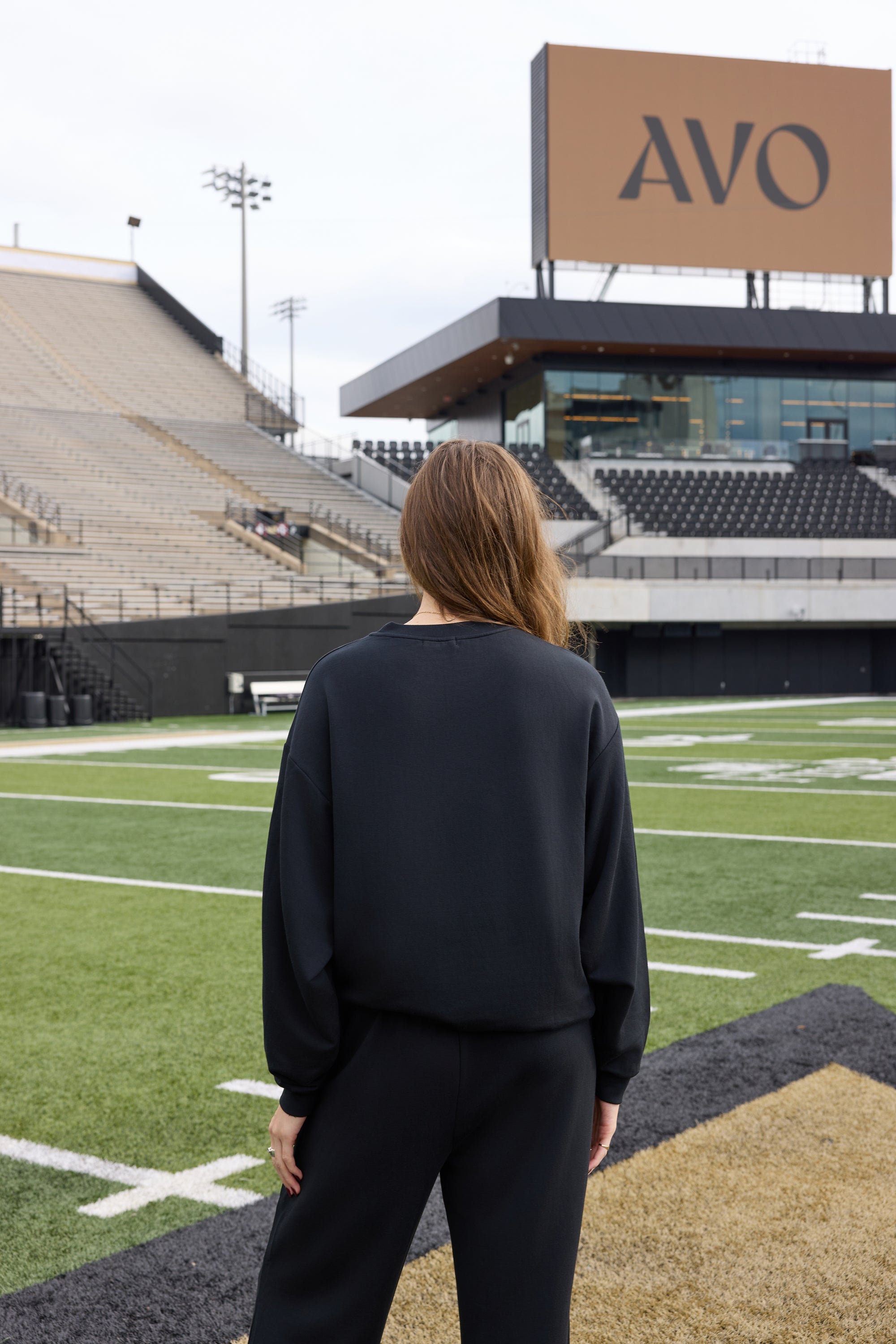 VANDY Logo Softest Fleece Crewneck Womens Sweatshirt