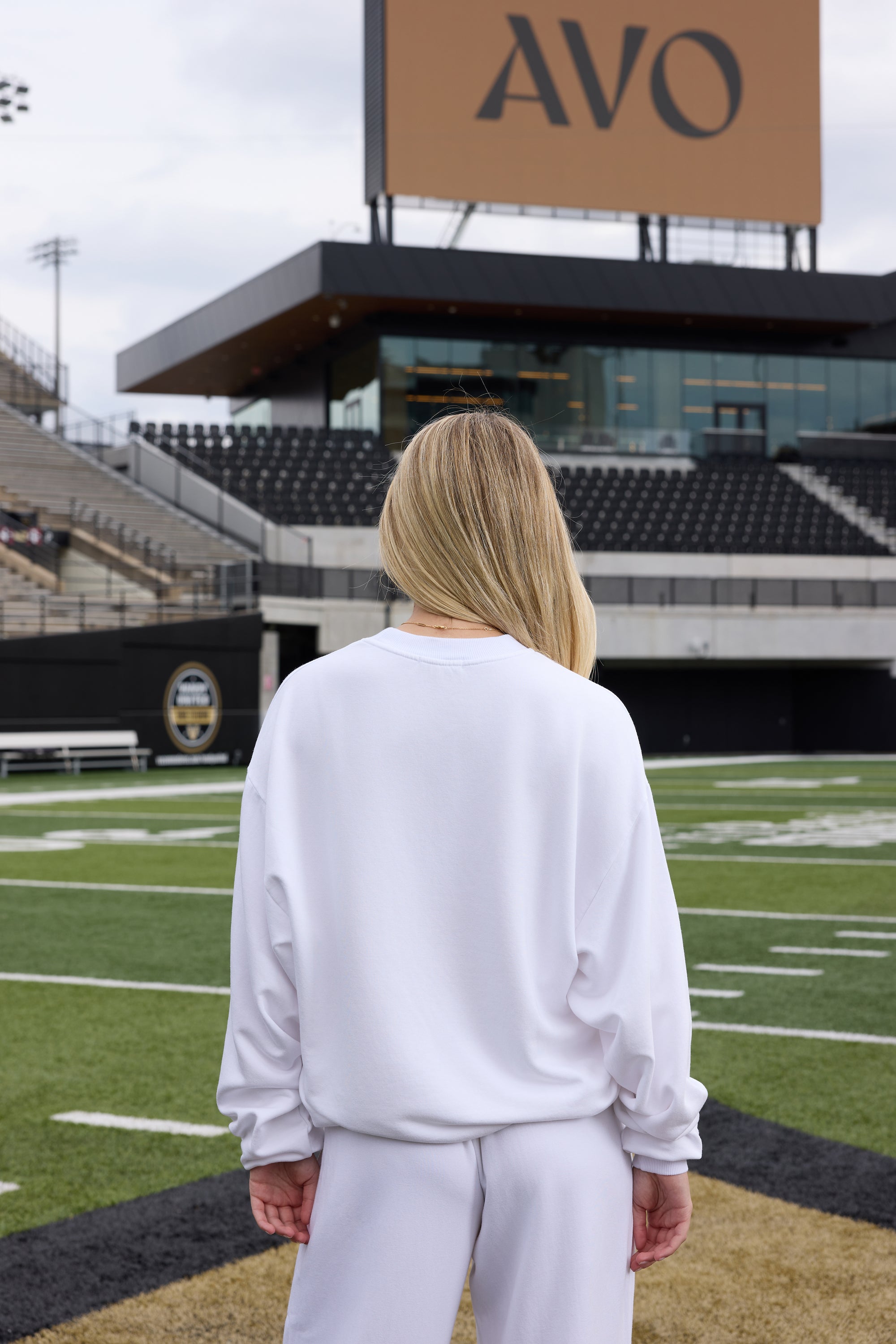 VANDY Logo Softest Fleece Crewneck Womens Sweatshirt