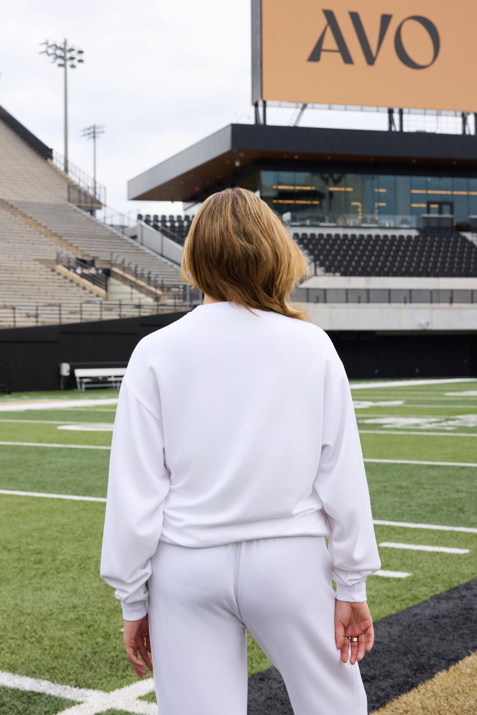 VANDY Logo Softest Fleece Crewneck Womens Sweatshirt