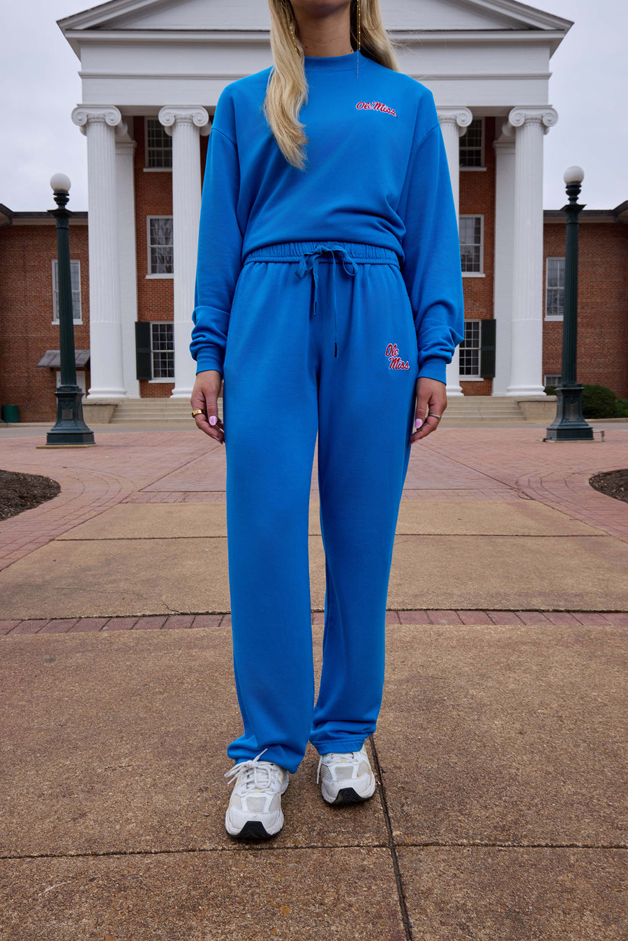 Ole Miss Logo Softest Fleece Straight Leg Womens Sweatpant
