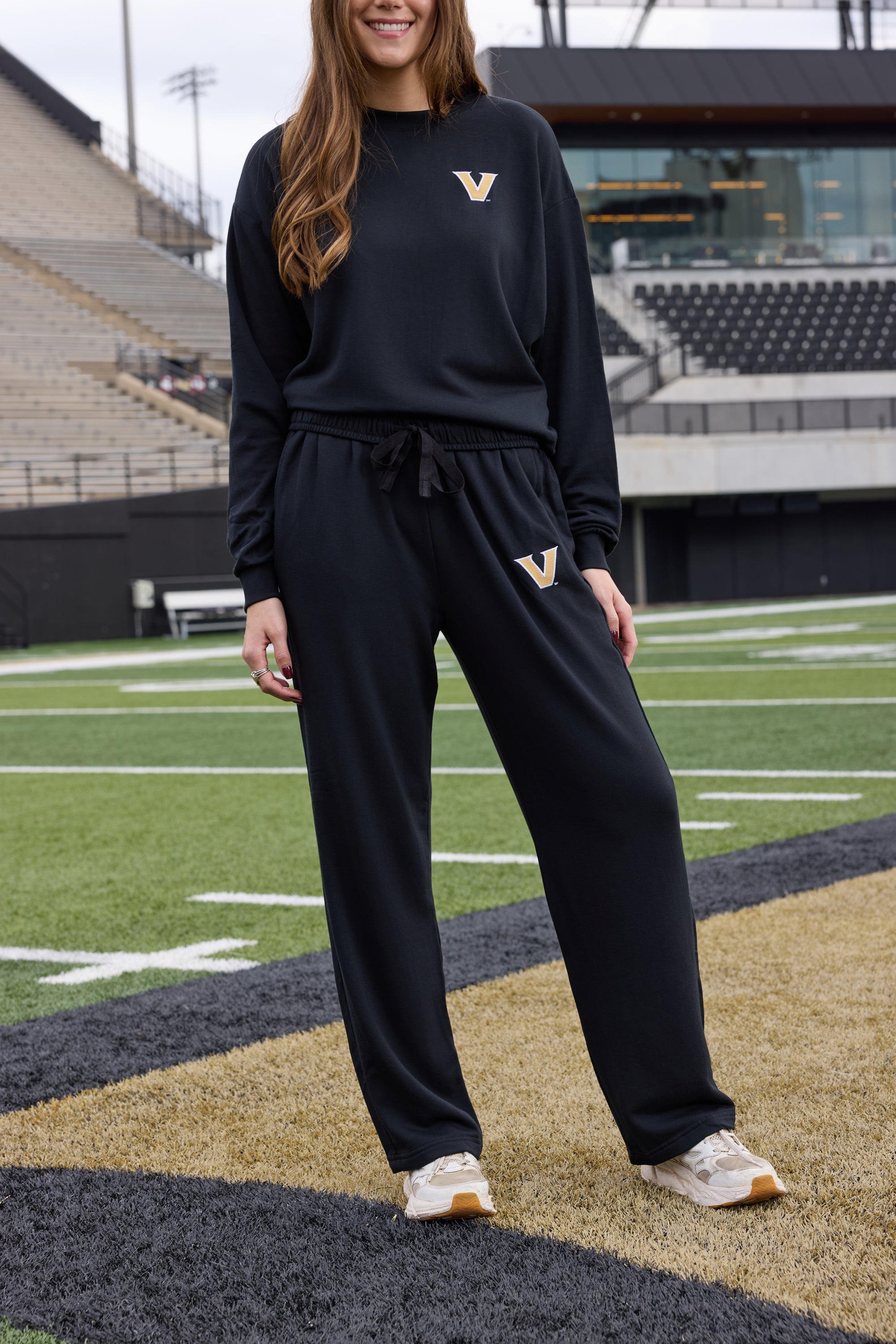 VANDY Logo Softest Fleece Straight Leg Womens Sweatpant