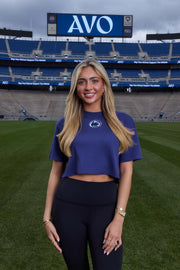 Penn State Logo Cloud Knit Boxy Crop Womens Tee