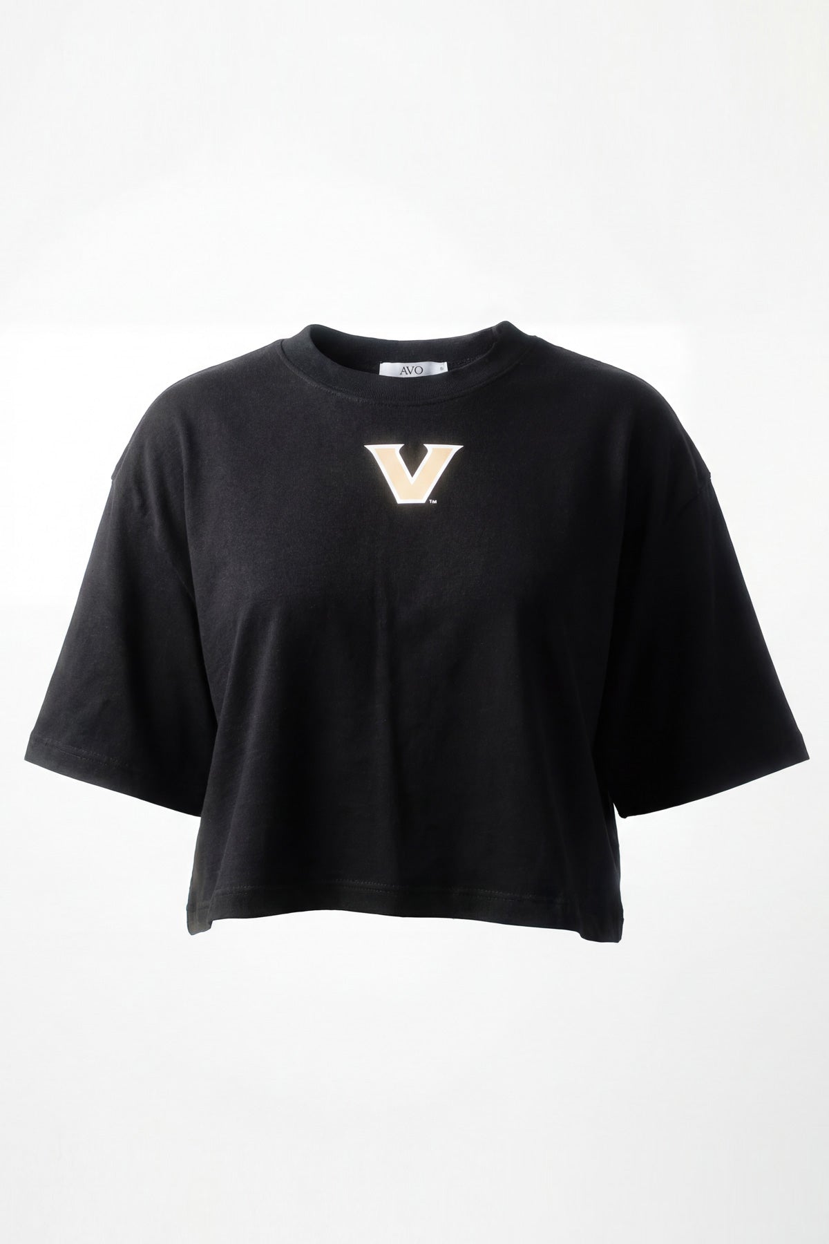 VANDY Logo Cloud Knit Boxy Crop Womens Tee